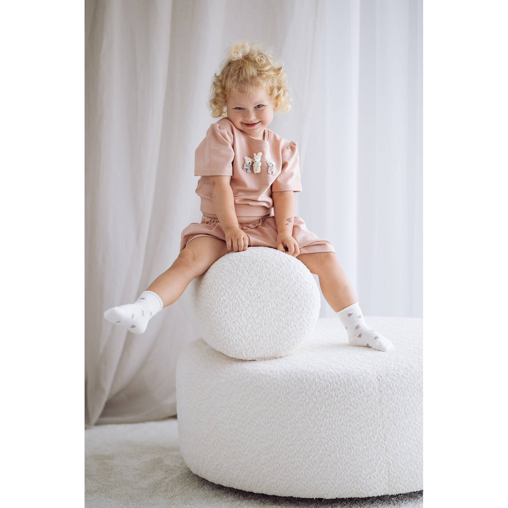 Jamiks ZIPPA Set (Blouse + Shorts) perzik