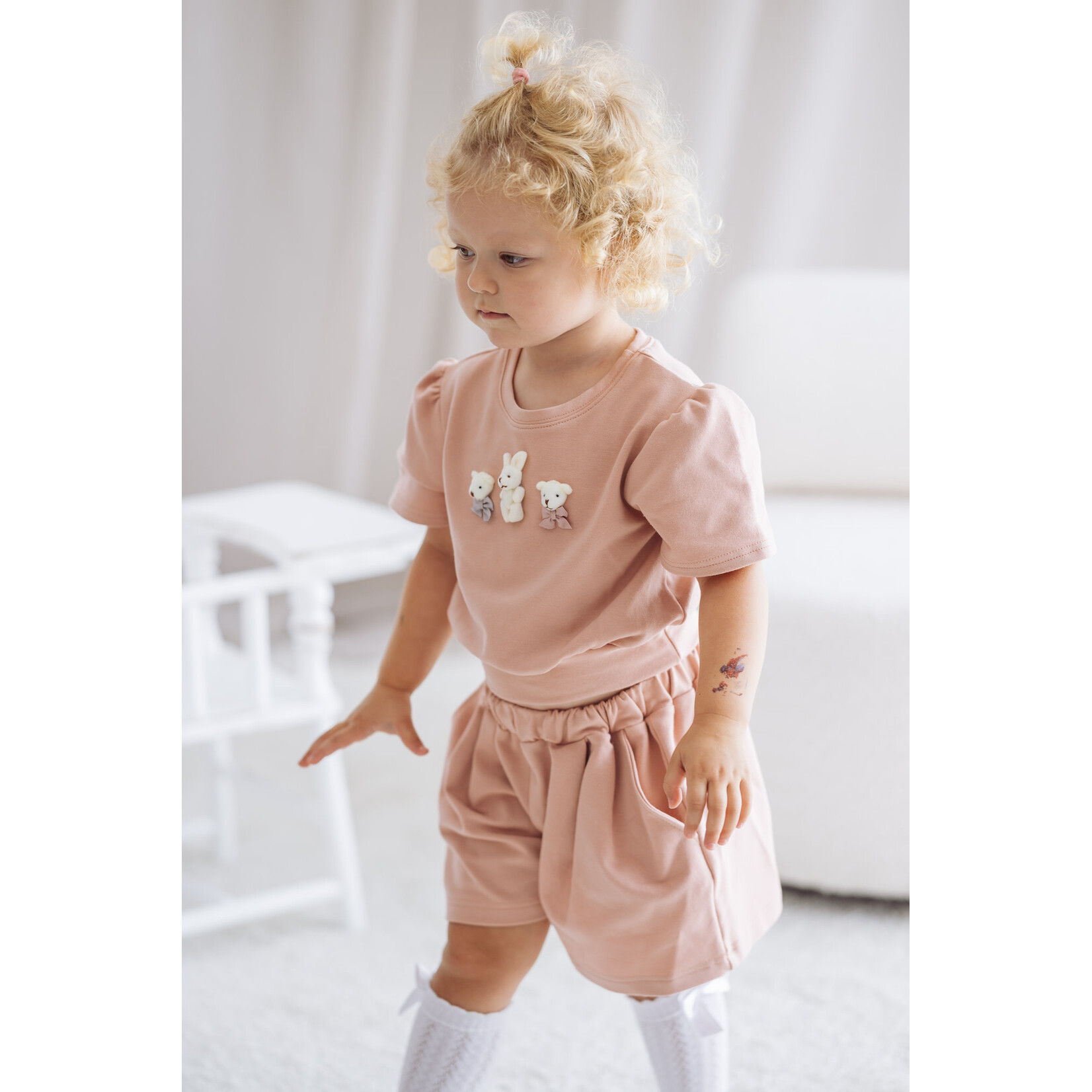 Jamiks ZIPPA Set (Blouse + Shorts) perzik