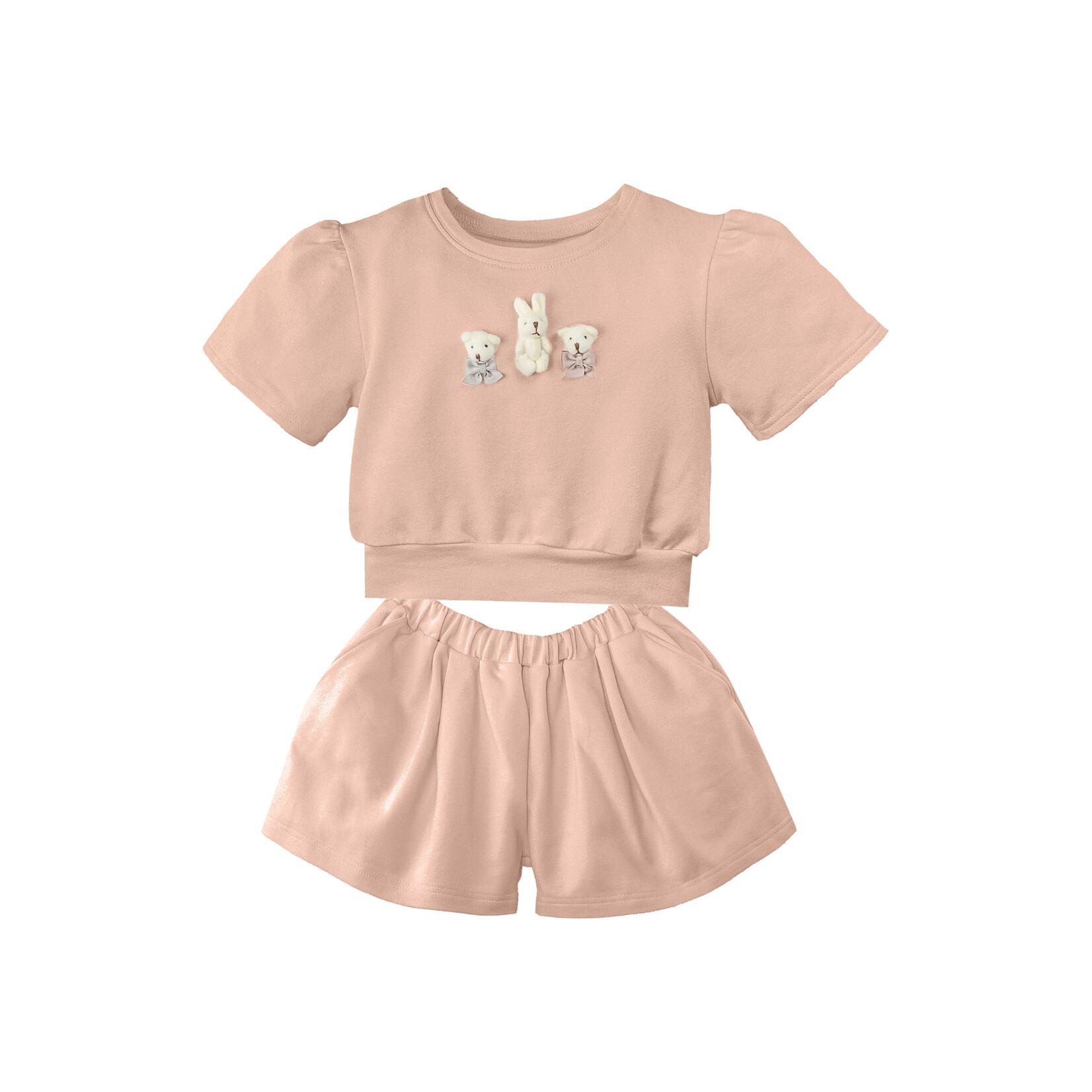 Jamiks ZIPPA Set (Blouse + Shorts) perzik