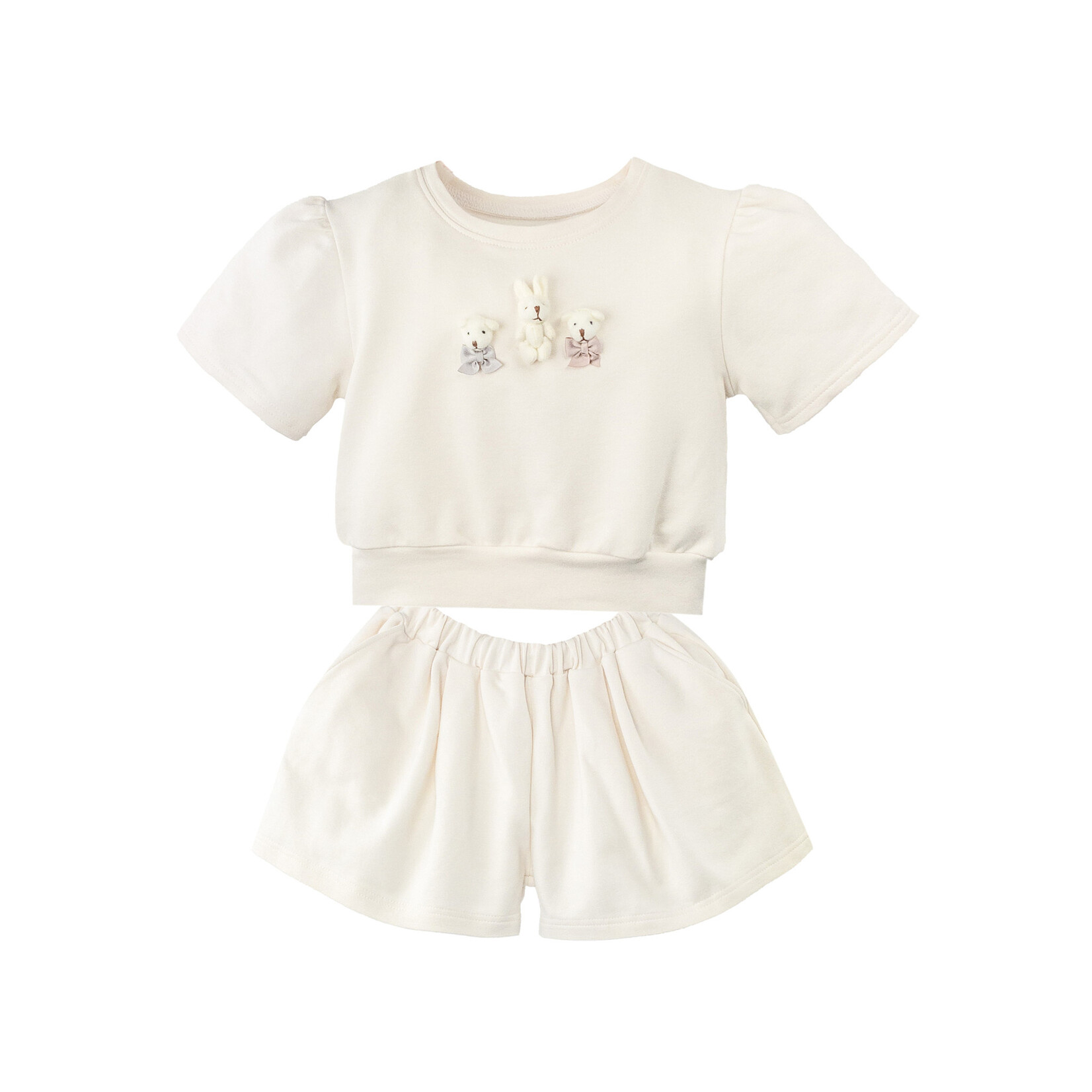 Jamiks ZIPPA Set (Blouse + Shorts) ecru