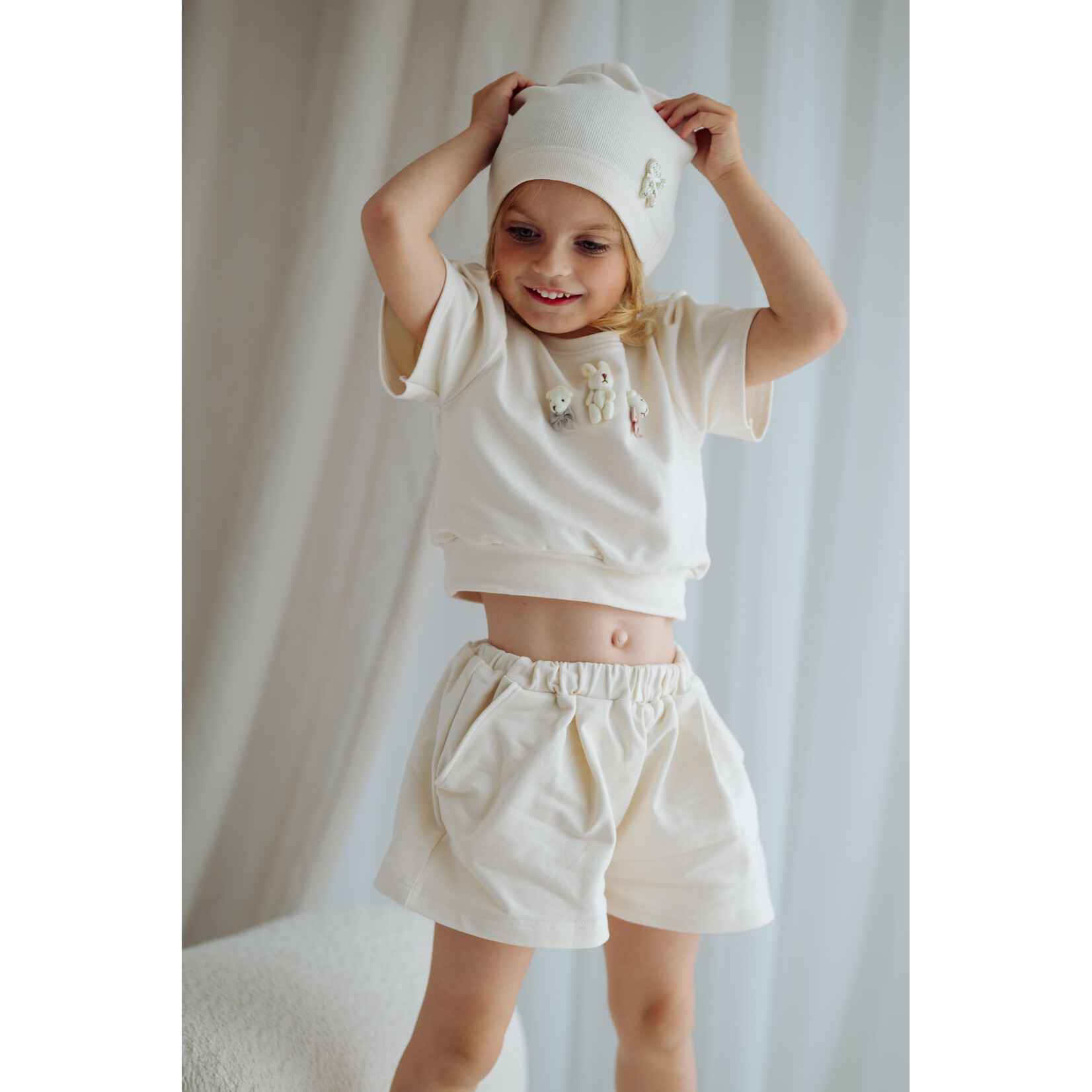 Jamiks ZIPPA Set (Blouse + Shorts) ecru