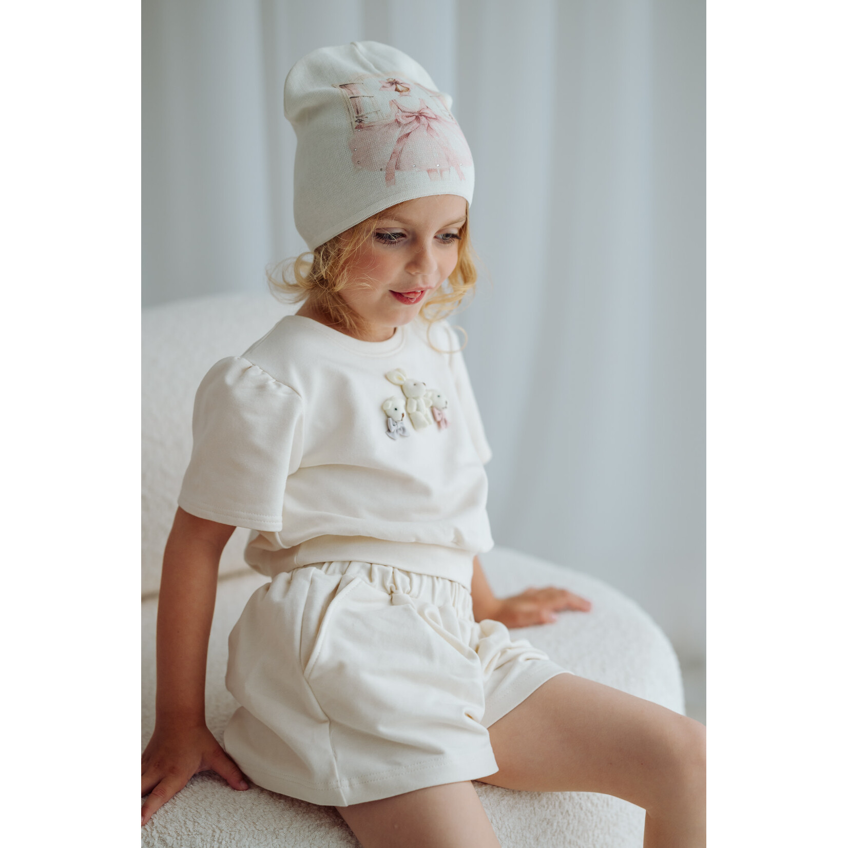 Jamiks ZIPPA Set (Blouse + Shorts) ecru