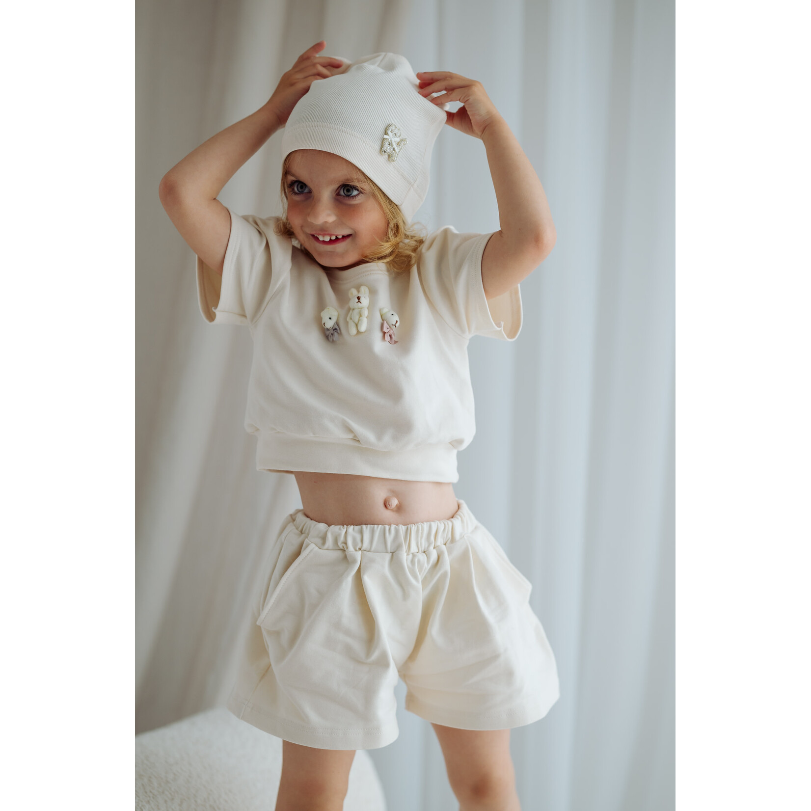 Jamiks ZIPPA Set (Blouse + Shorts) ecru