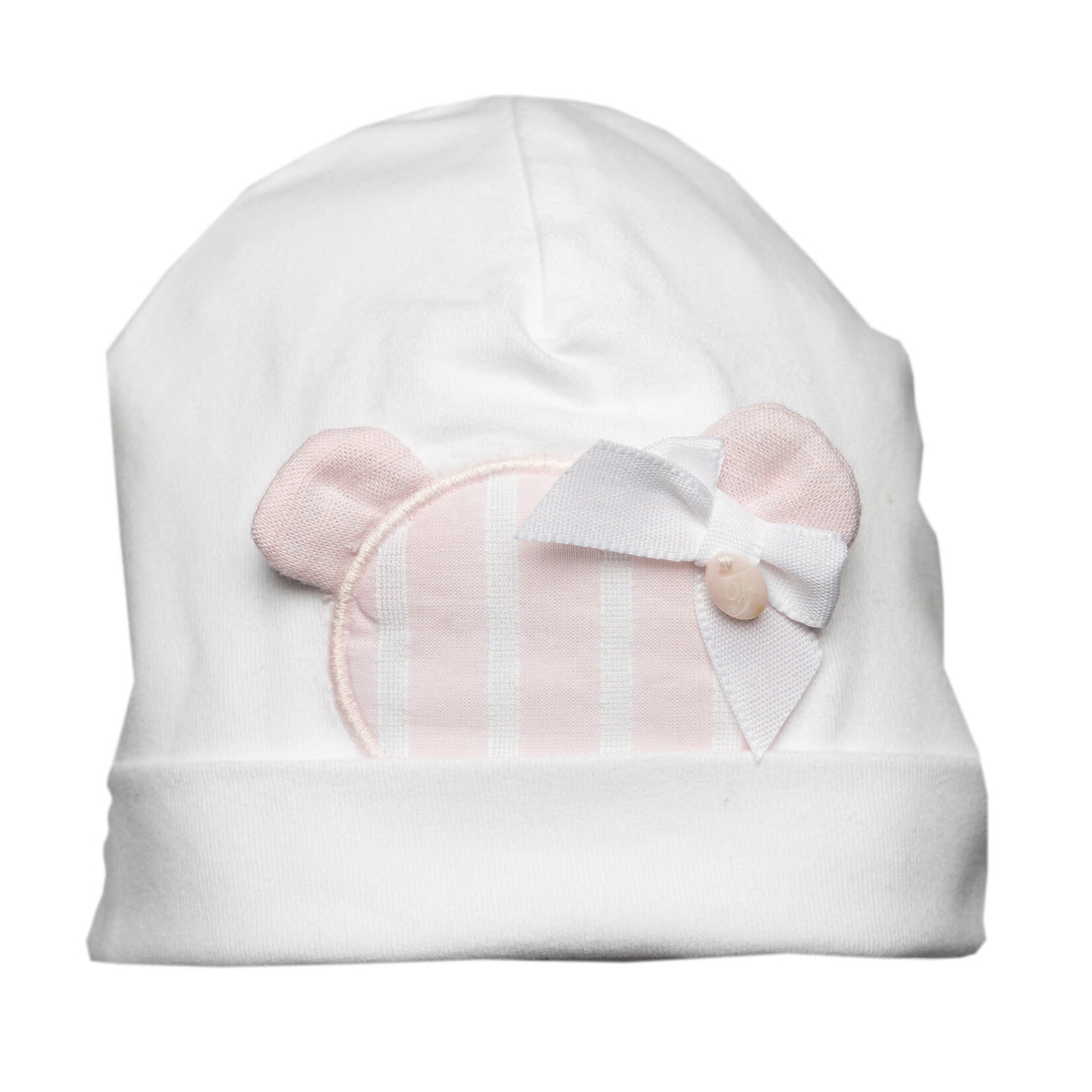 First 6205007 bonnet pink teddy bear