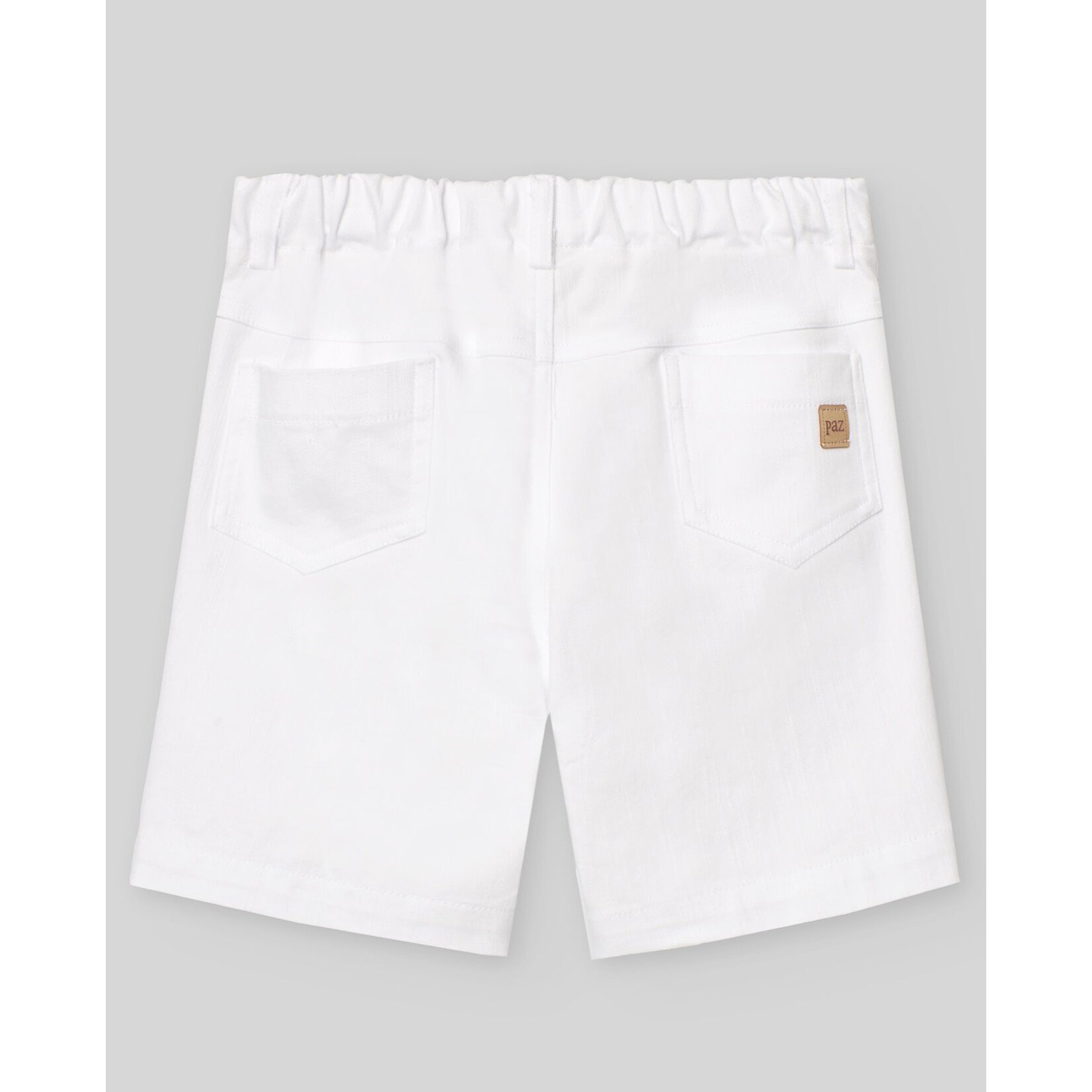 Paz Rodriguez WOVEN NEWBORN SHORT "ESENCIAL" White