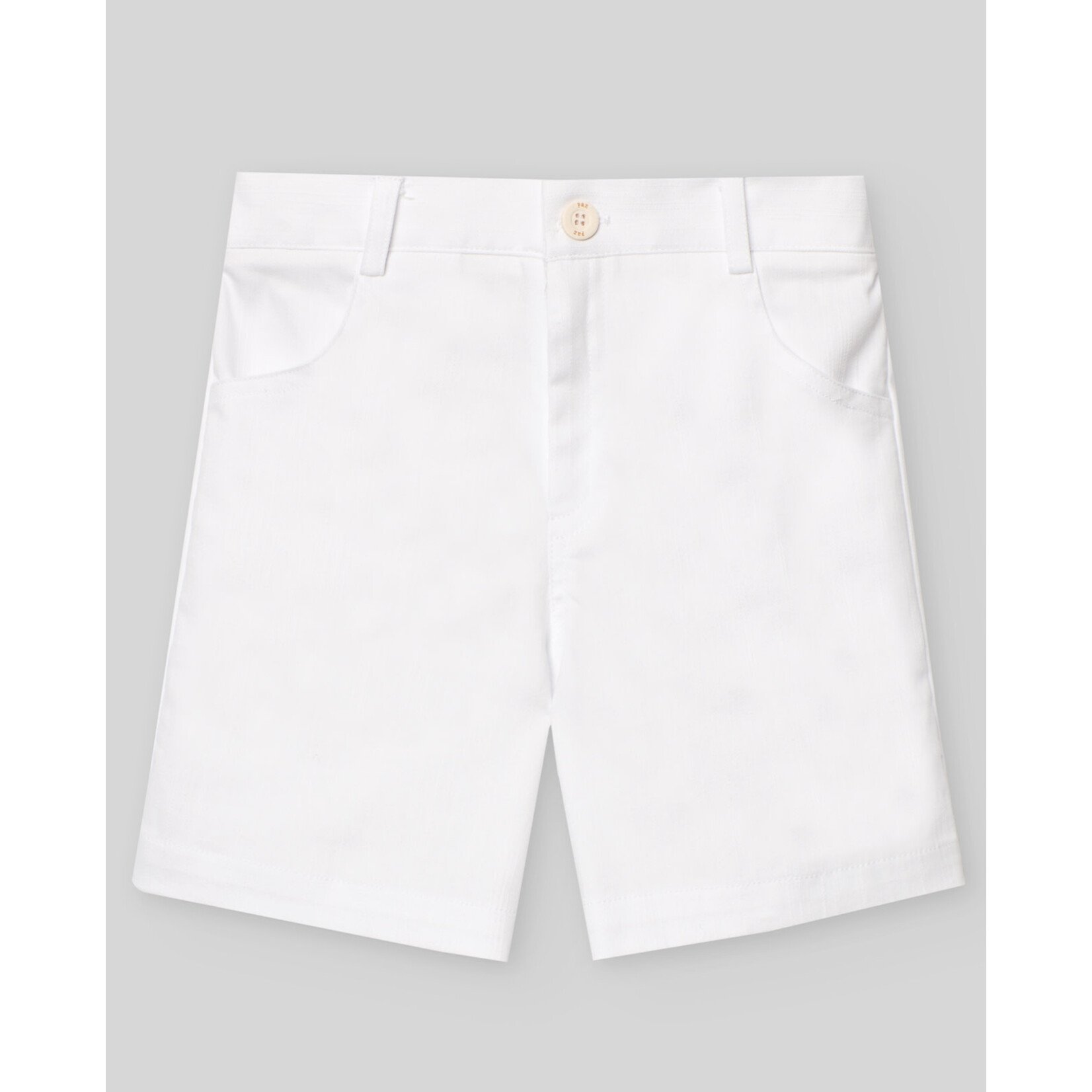 Paz Rodriguez WOVEN NEWBORN SHORT "ESENCIAL" White