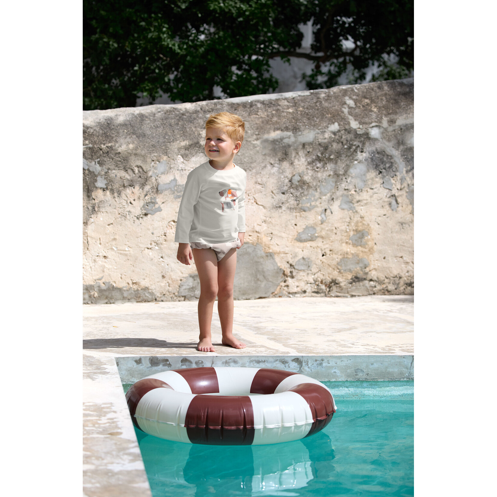 Lässig Long Sleeve Rashguard Beach Dog orange/dark sea