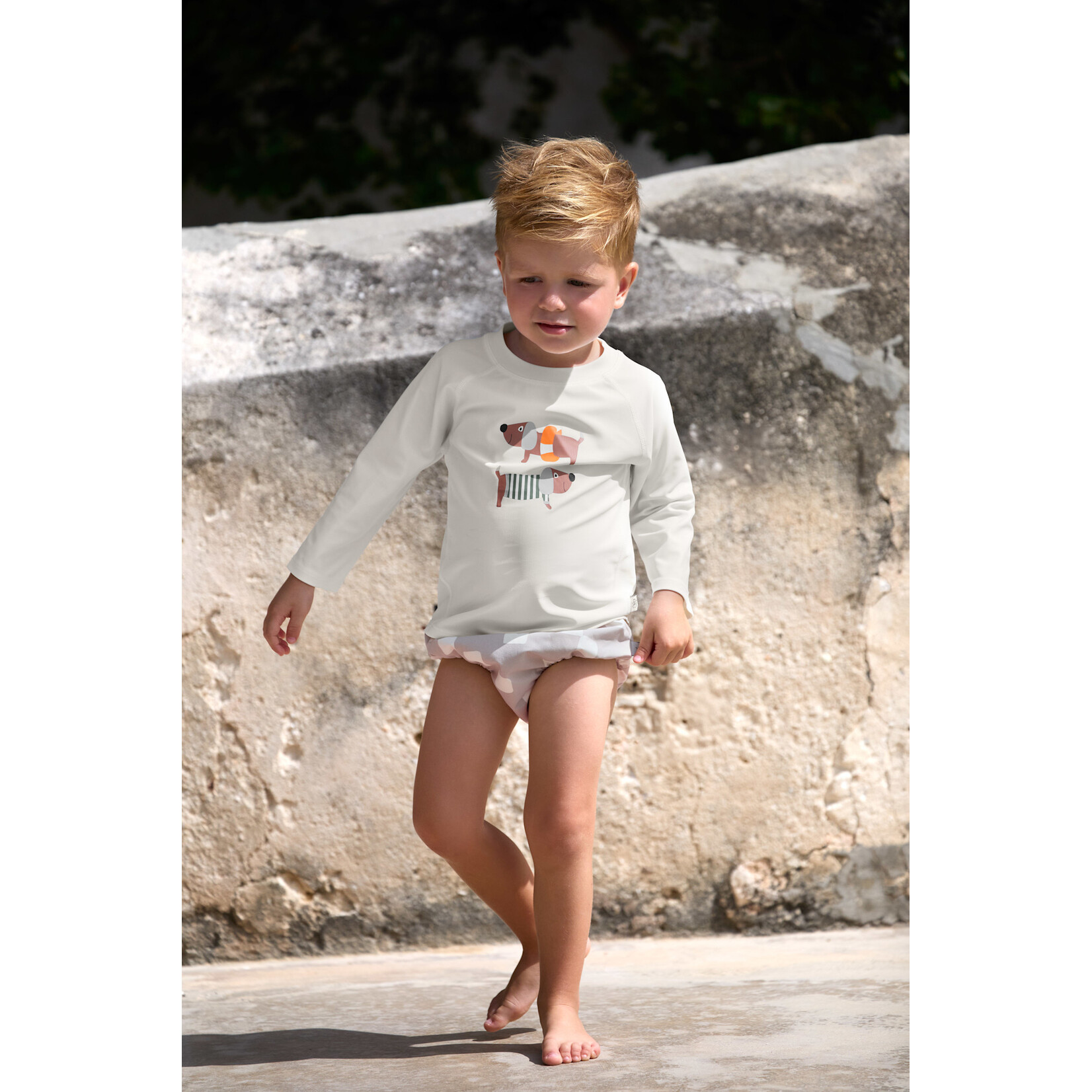 Lässig Long Sleeve Rashguard Beach Dog orange/dark sea