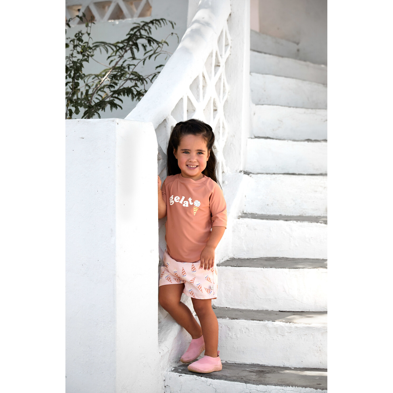 Lässig Short Sleeve Rashguard clay