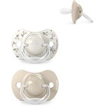 Suavinex DREAMS - SET VAN 2 SYMMETRISCHE FOPSPENEN SXPRO 0/6MAANDEN CHERRIES BEIGE