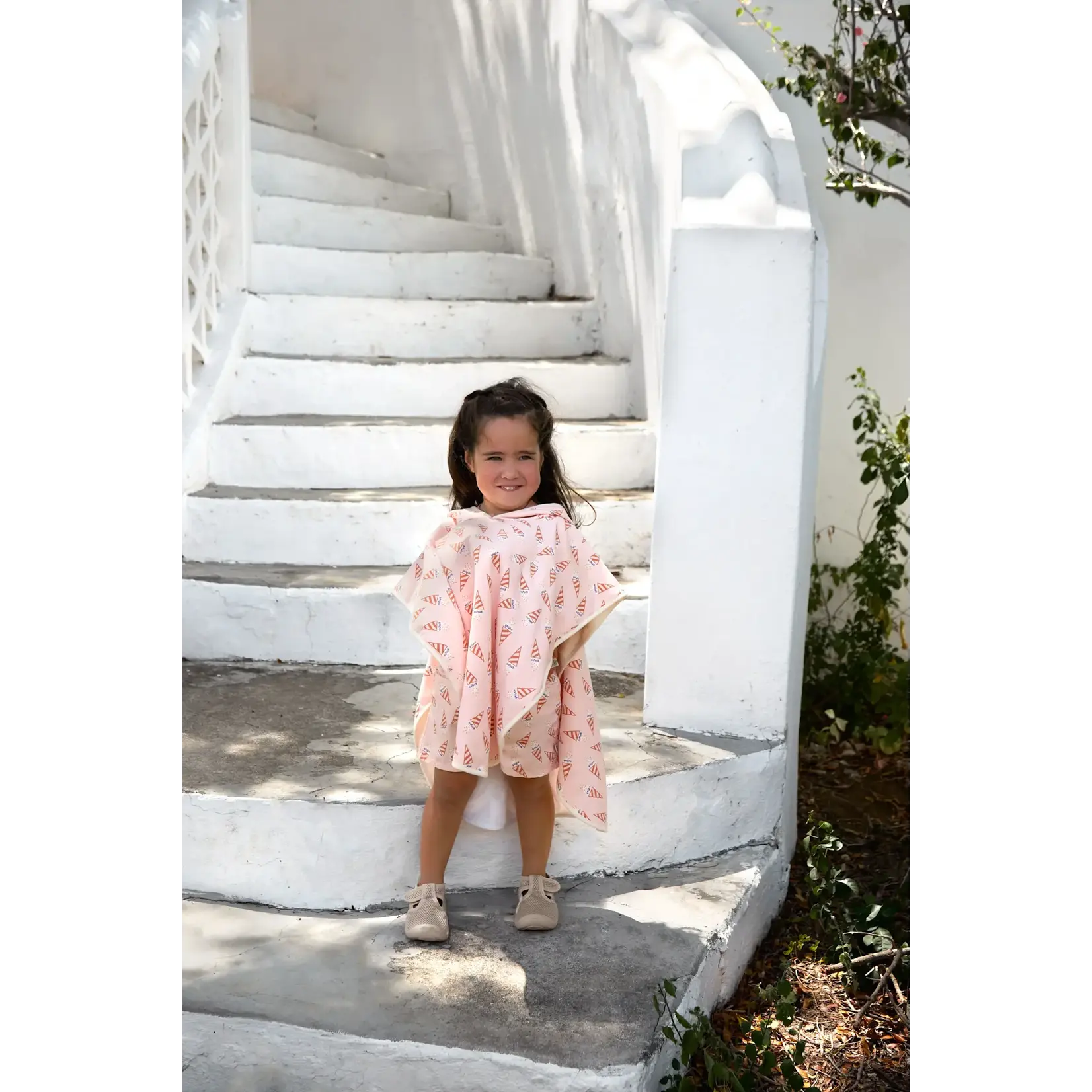 Lässig Beach Poncho - Ice Cream, pale pink