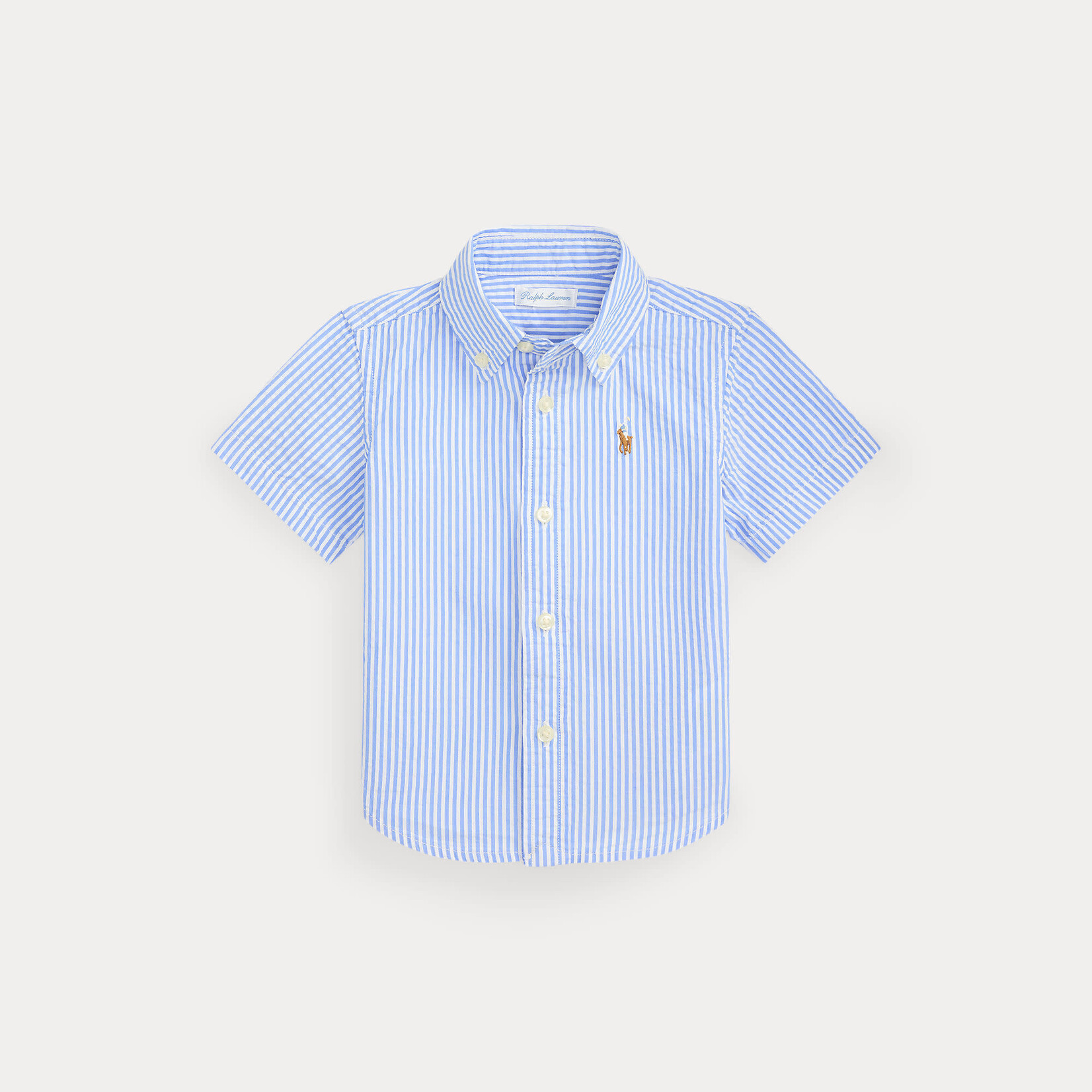Ralph Lauren STRIPED COTTON SEERSUCKER SHIRT  BLUE/WHITE