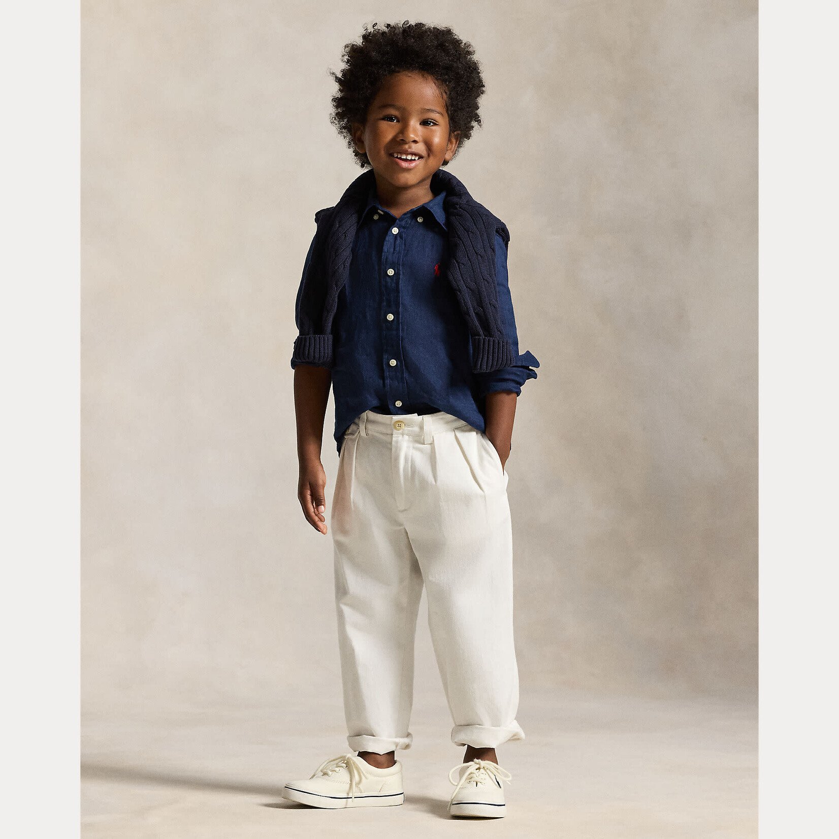 Ralph Lauren LINEN SHIRT NEWPORT NAVY