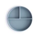 Mushie Baby Deloof: SILICONE PLATE - Powder Blue