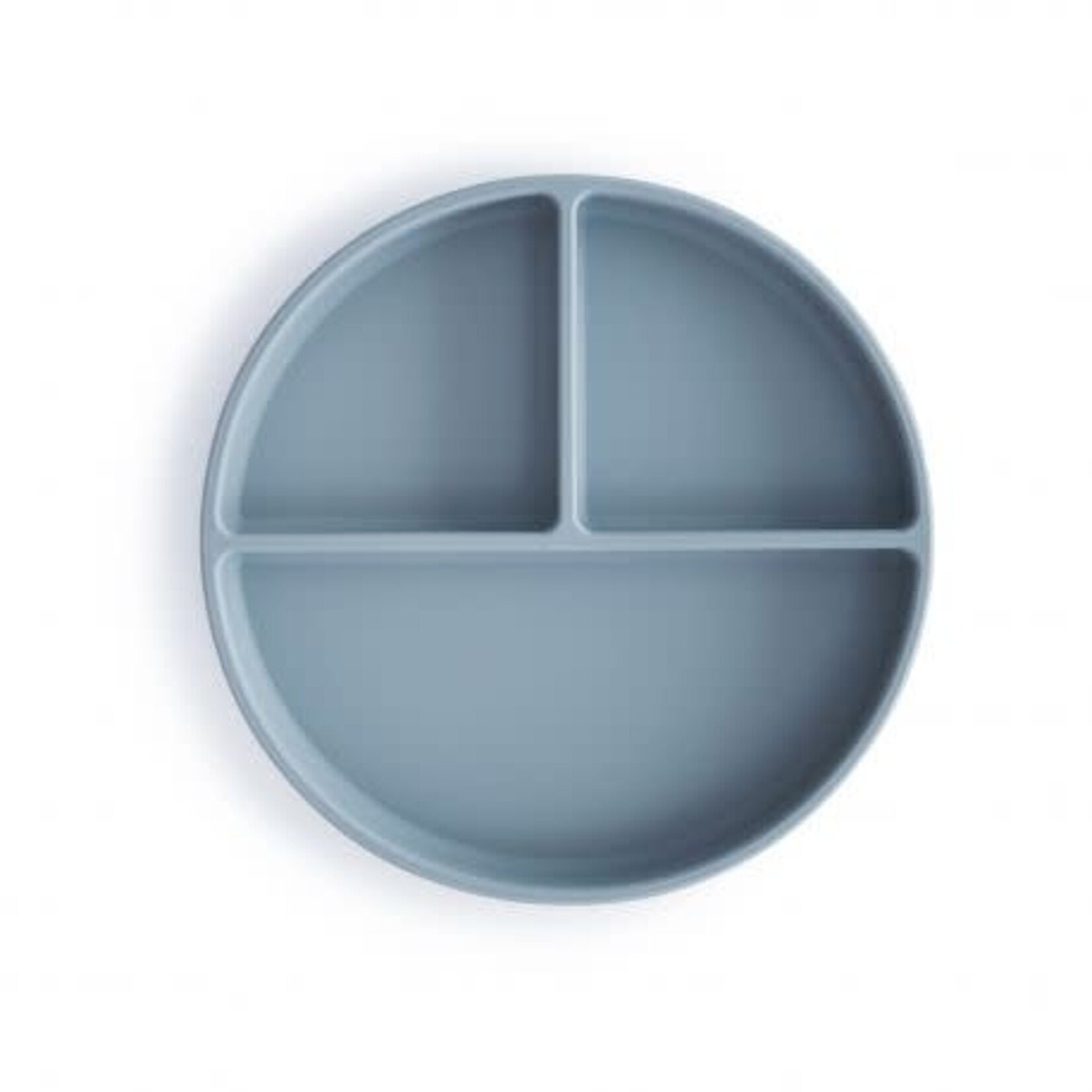 Mushie Baby Deloof: SILICONE PLATE - Powder Blue