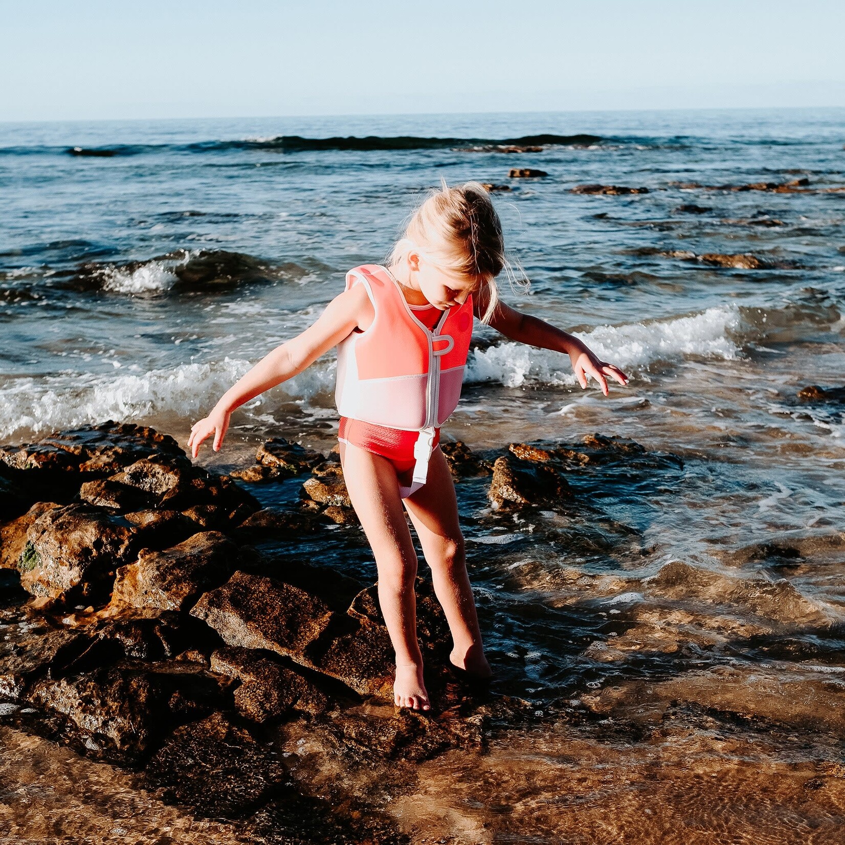 Sunnylife Swim Vest 1-2 year - Melody the Mermaid Neon Strawberry