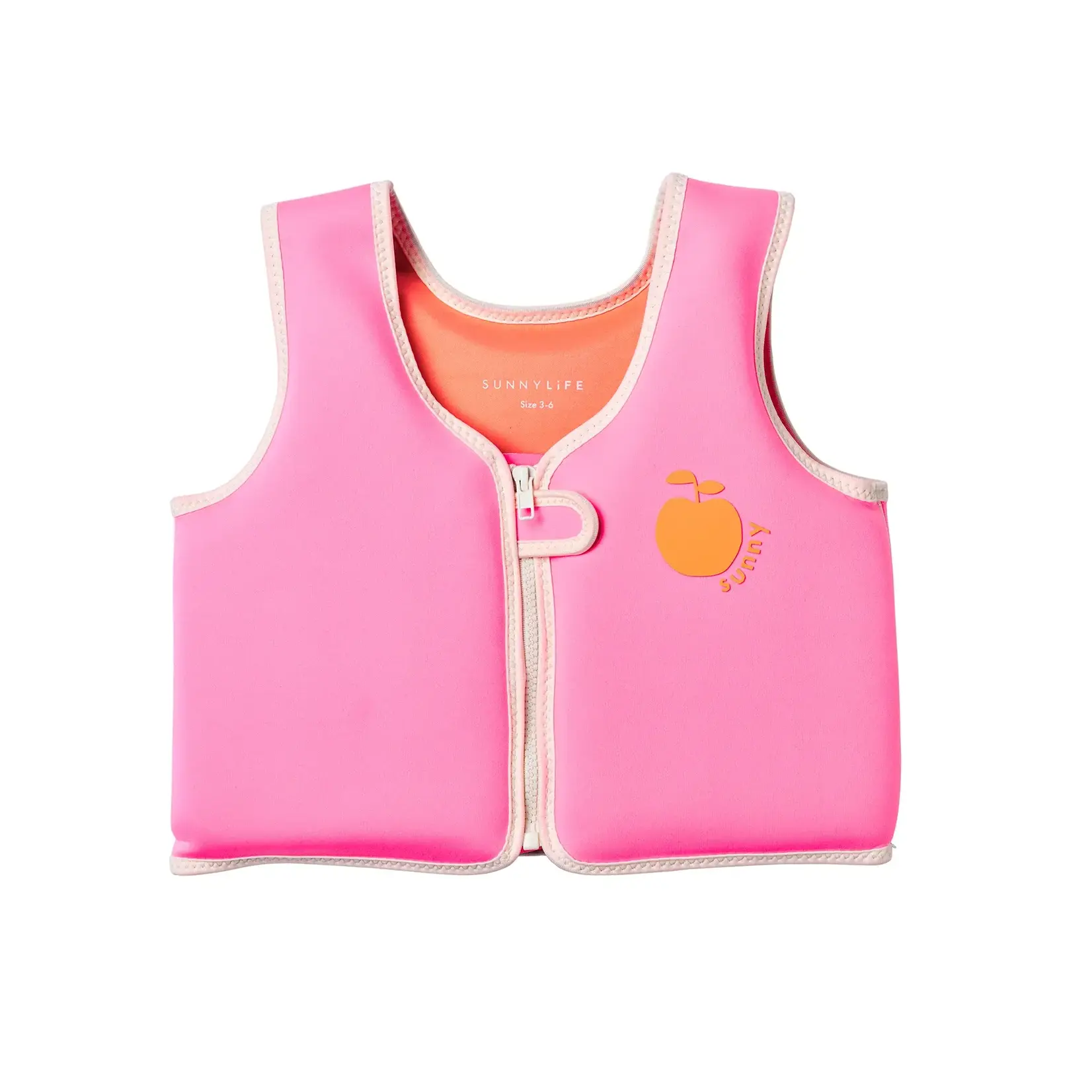 Sunnylife Swim Vest 1-2 year - Poppy the Peach Neon Pink