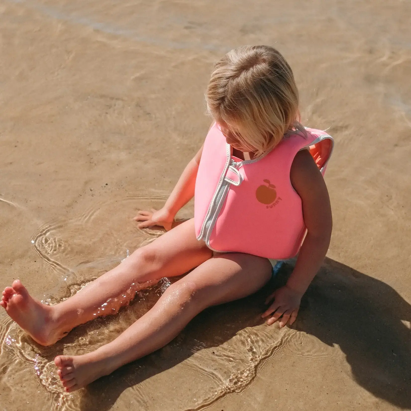 Sunnylife Swim Vest 1-2 year - Poppy the Peach Neon Pink