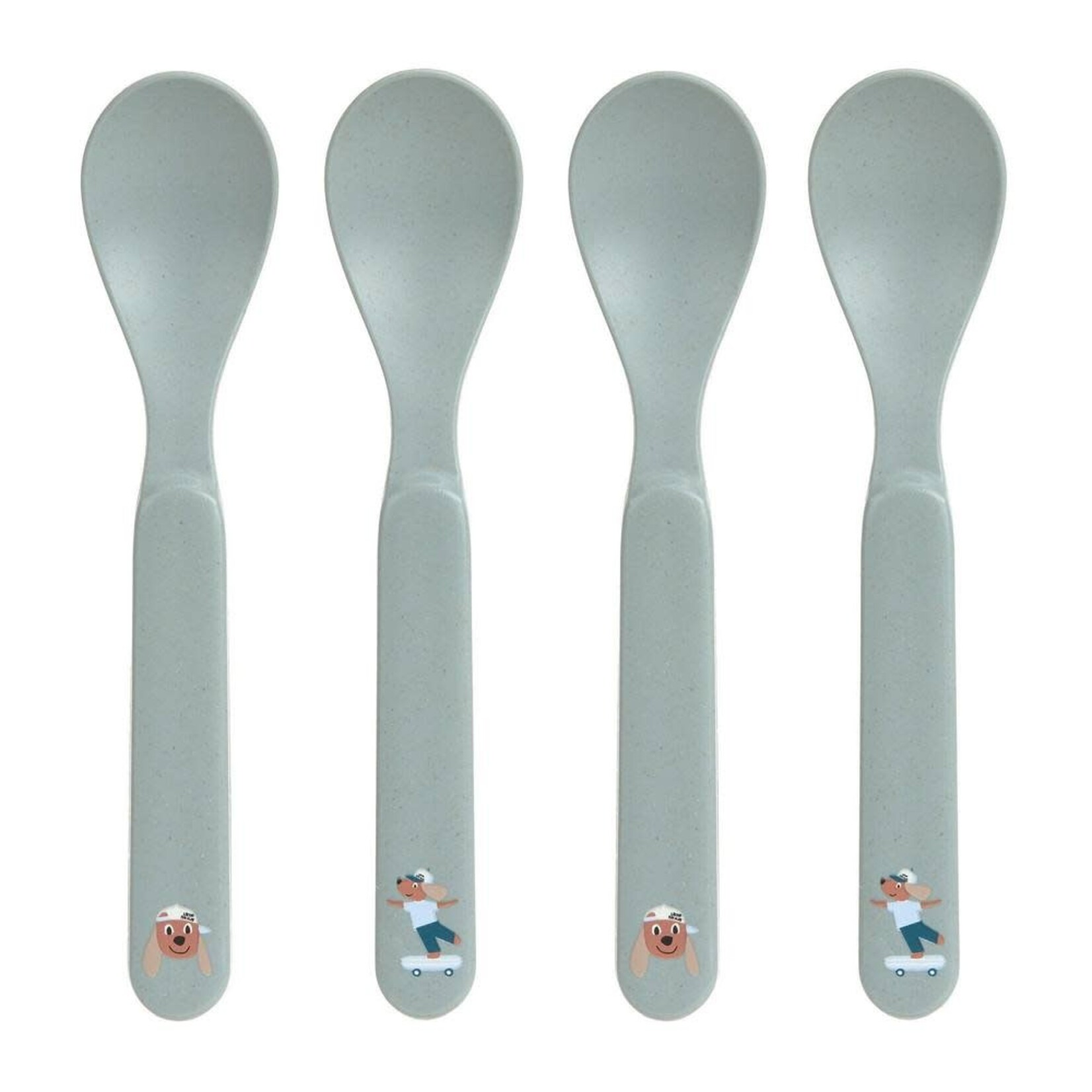 Lässig Baby Janssens: Spoon Set PP/Cellulose Tiny Team Dog