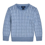 Ralph Lauren LS CABLE CN-TOPS-SWEATER BLUE HEATHER/C7110