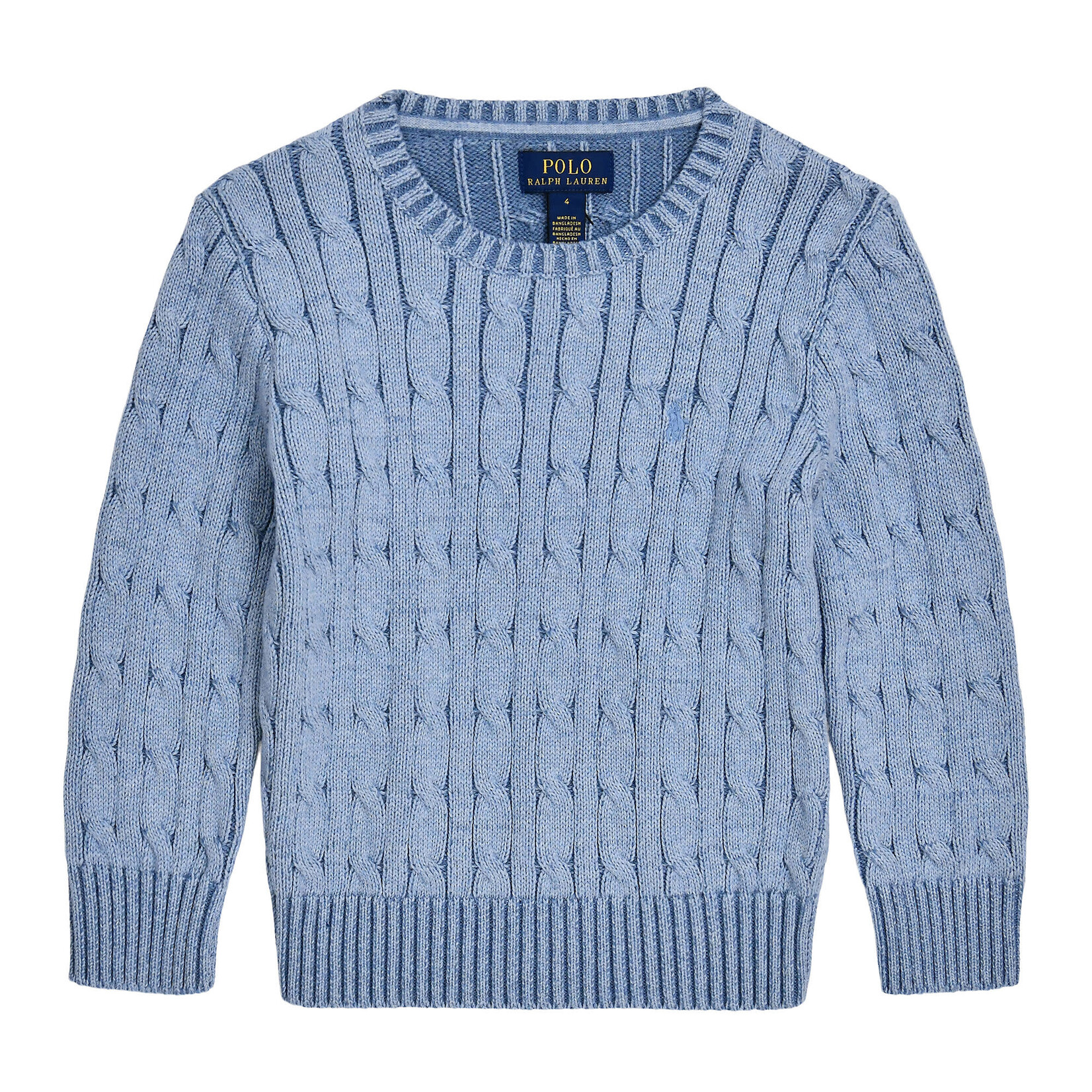 Ralph Lauren LS CABLE CN-TOPS-SWEATER BLUE HEATHER/C7110