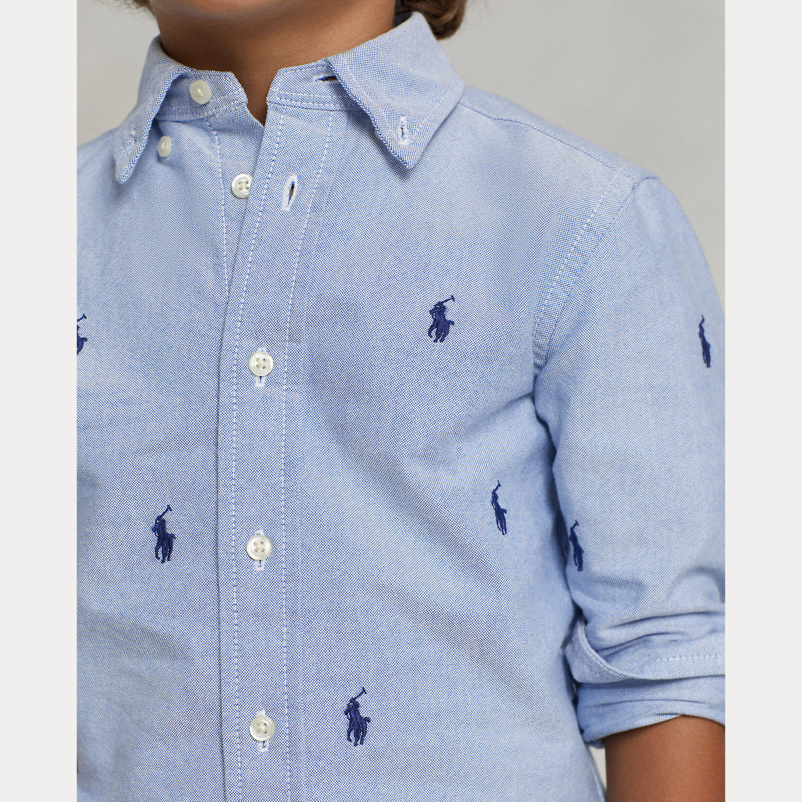 Ralph Lauren CLBDPPC-SHIRTS-SPORT SHIRT BSR BLUE WITH AOE PP