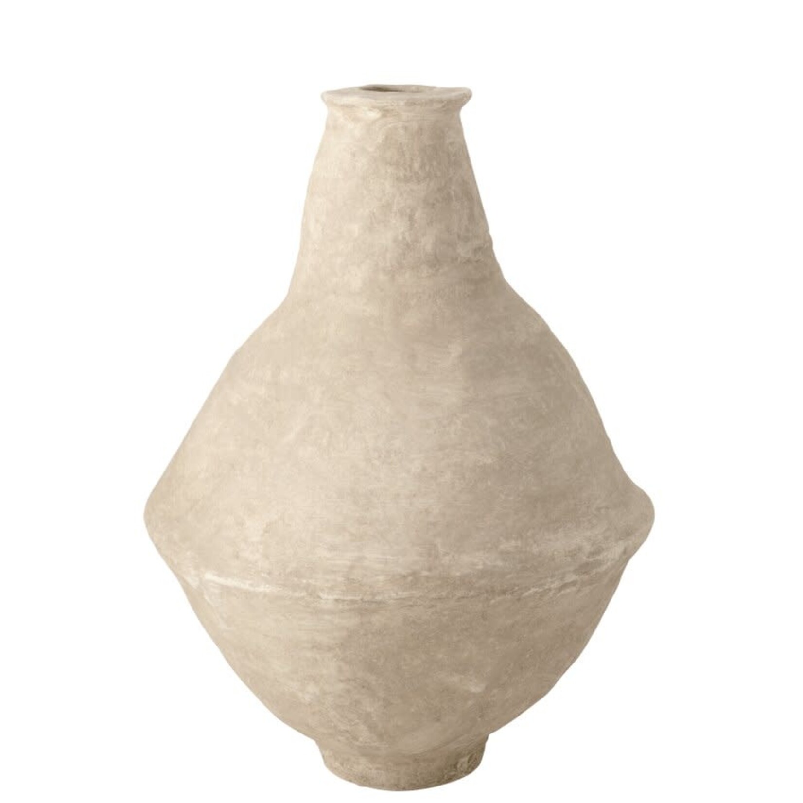 J-Line Vaas Extra-Large Chad Papier Mache Wit