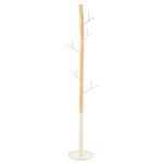 J-Line Kapstok Hout Wit/Naturel