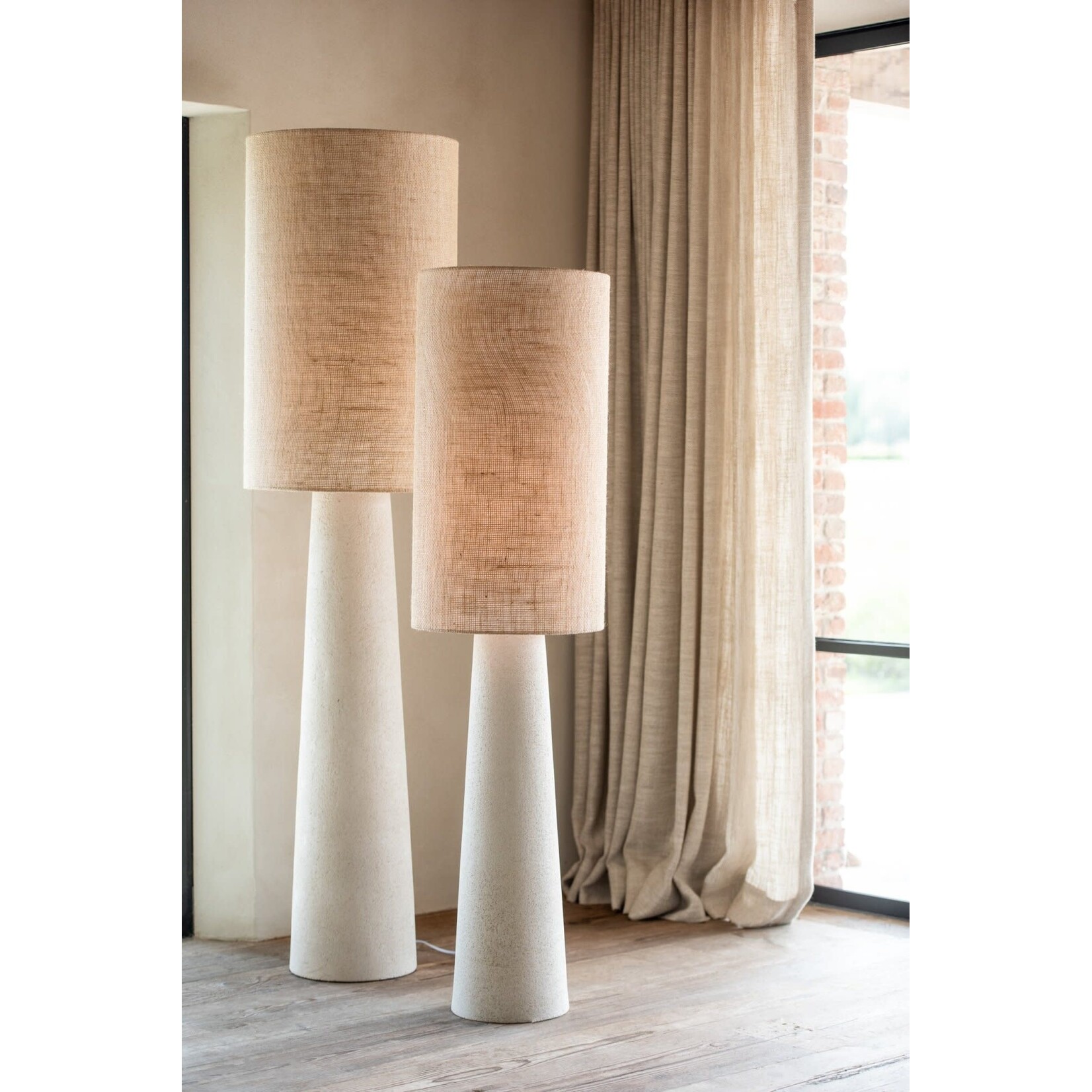 J-Line Staanlamp Ava Glasvezel/Jute Naturel Large