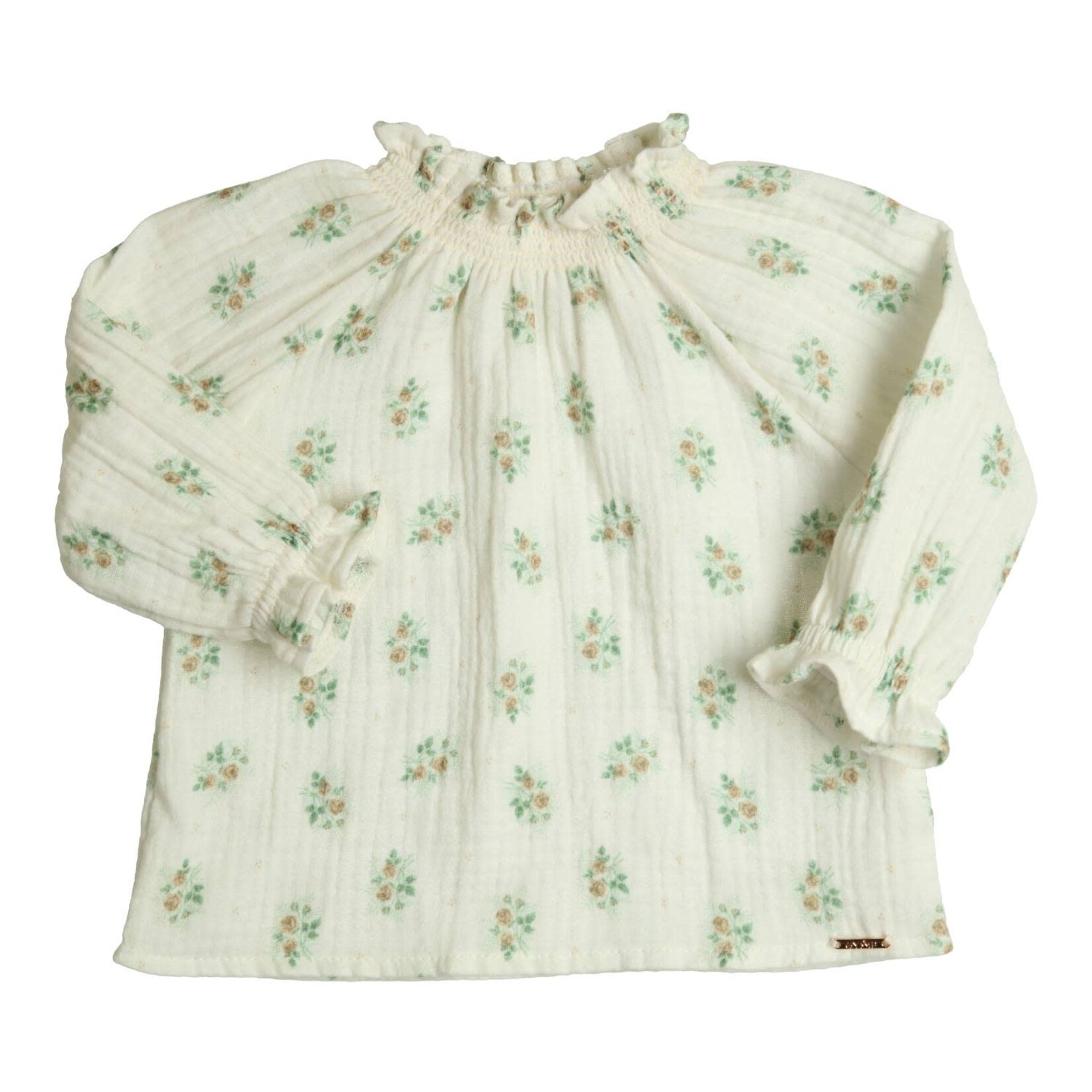 Gymp Blouse Florens Off White - Green 360-6713-10