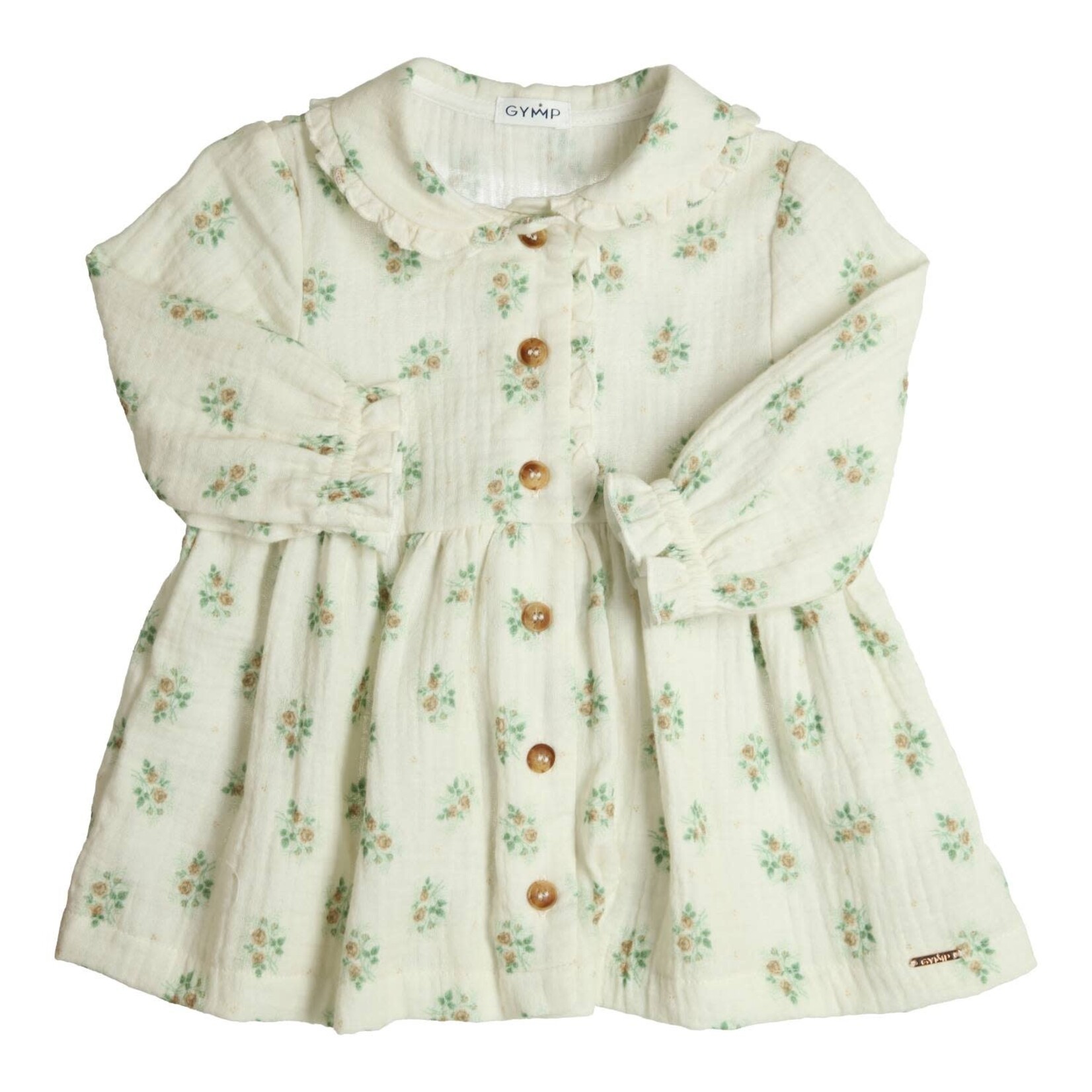 Gymp Dress Florens Off White - Green 470-6711-10