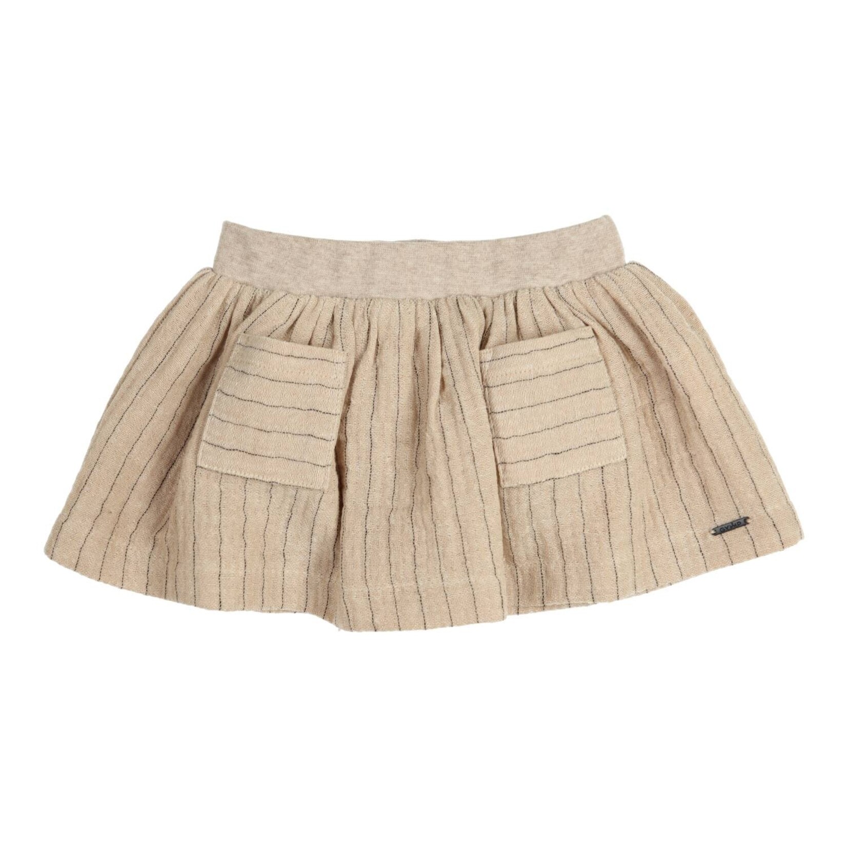 Gymp Skirt Freda Beige - Anthracite 430-6870-10