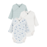 Petit Bateau 3 BODIES NAISS ML variante 1 A0GF0