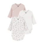 Petit Bateau 3 BODIES NAISS ML variante 1 A0GF1