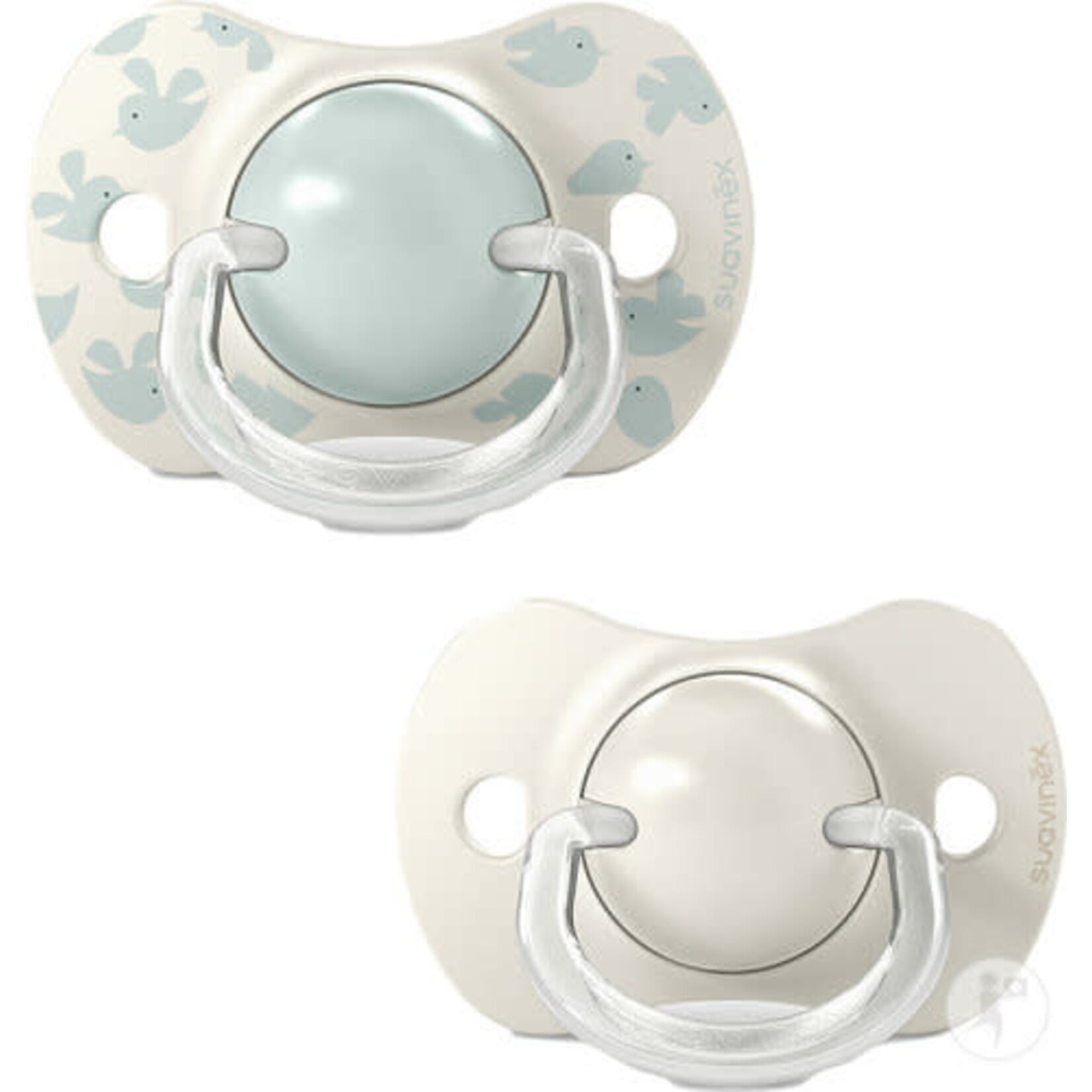 Suavinex BIRDIES - SET 2 SYMMETRISCHE FOPSPENEN SXPRO 6/18M GROEN