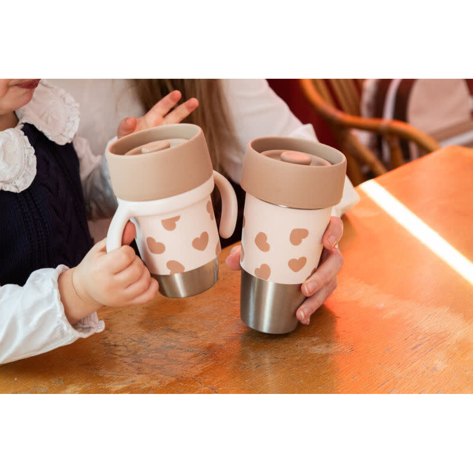 Béaba Mini & Me – 2 roestvrijstalen Click & Drink bekers - BigLove