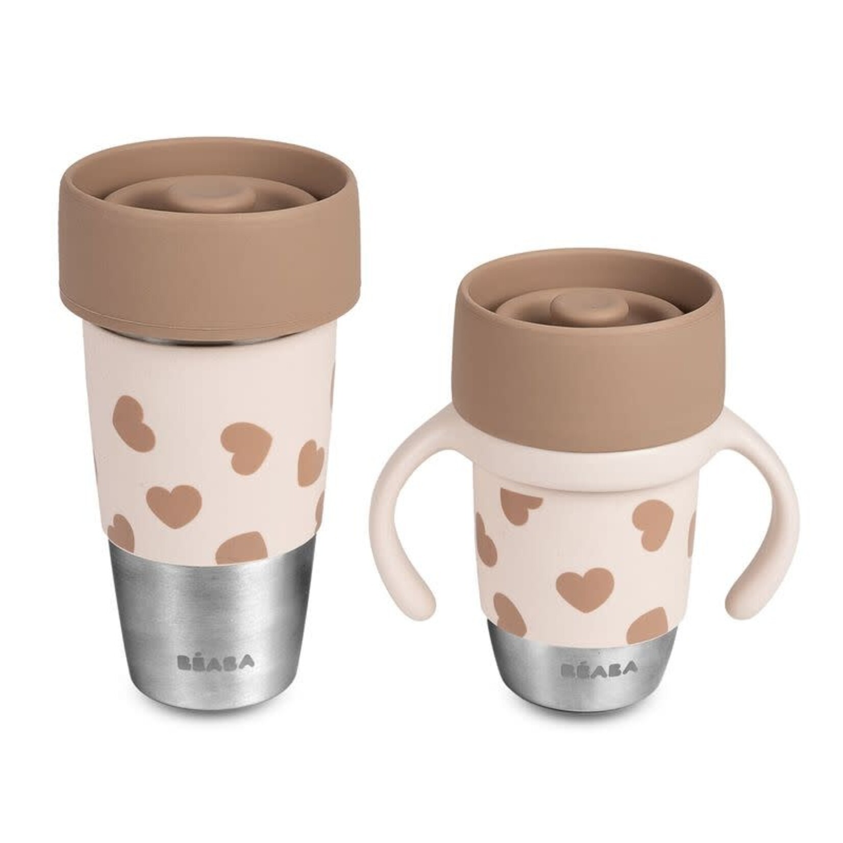 Béaba Mini & Me – 2 roestvrijstalen Click & Drink bekers - BigLove