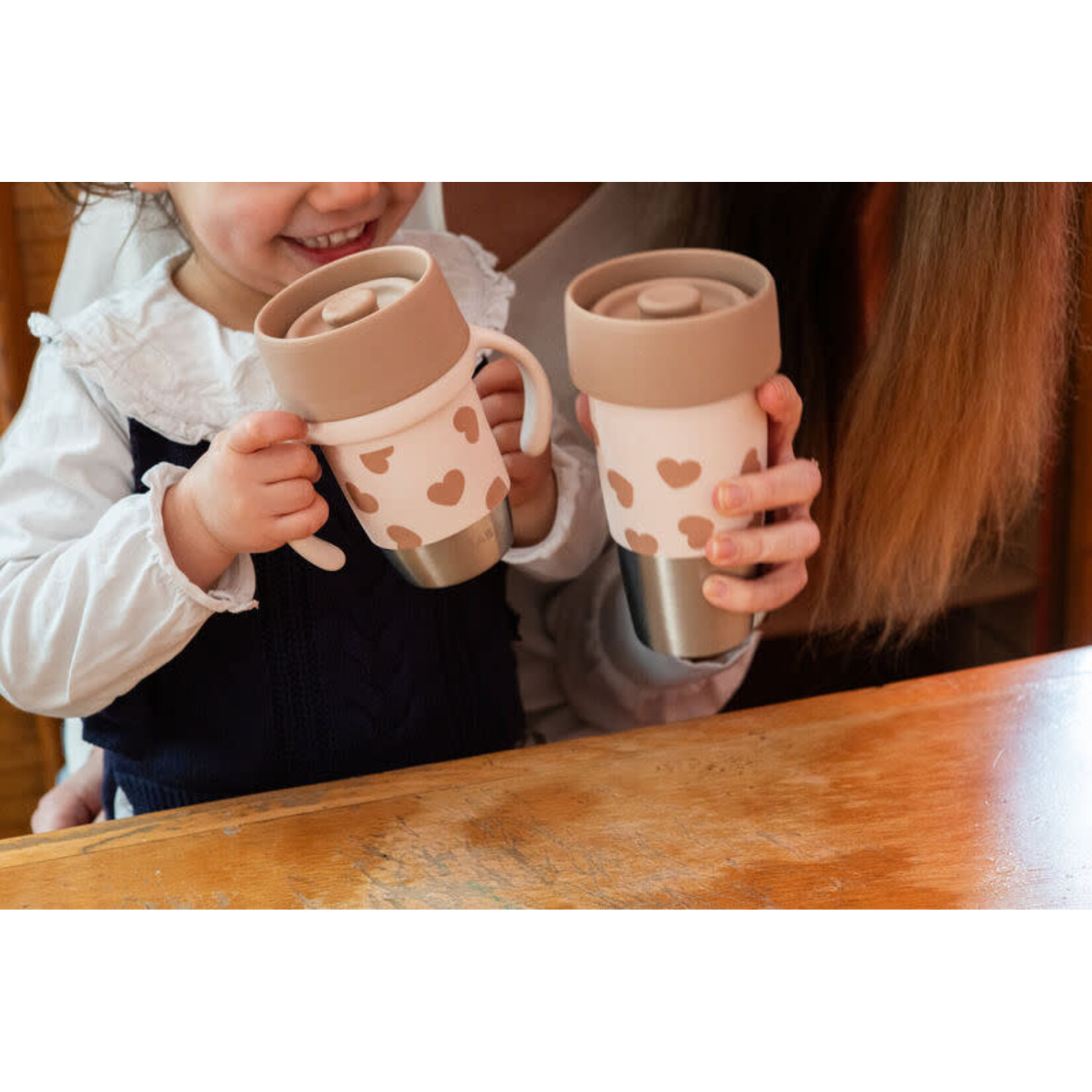 Béaba Mini & Me – 2 roestvrijstalen Click & Drink bekers - BigLove