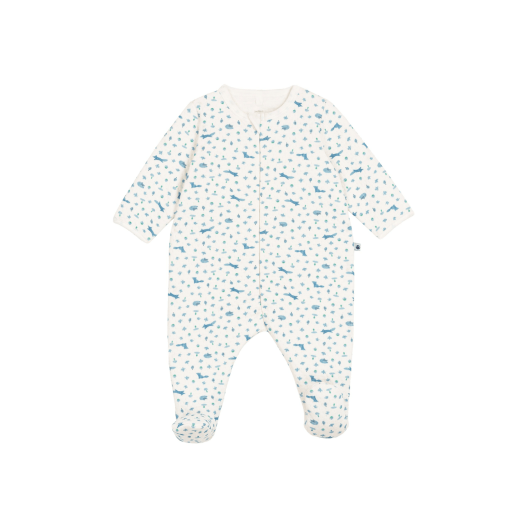 Petit Bateau DORS BIEN ZIPPE MARSHMALLOW/MULTICO A0G9P
