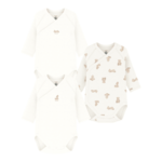 Petit Bateau 3 BODIES NAISS ML variante 1 A0DZG