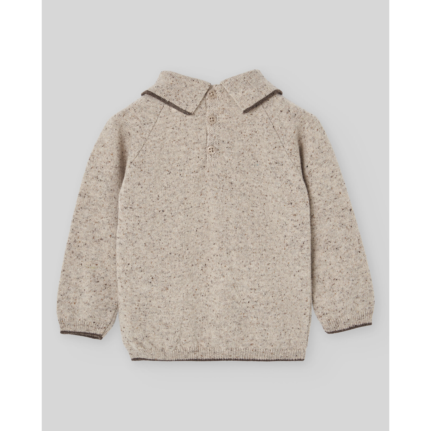 Paz Rodriguez KNIT NEWBORN PULLOVER "NOZ" 014-134104 Capuccino