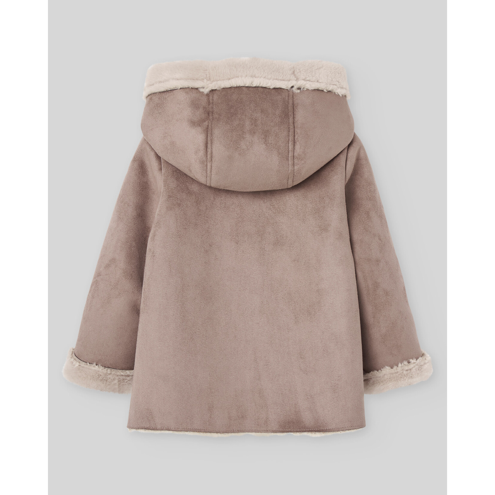 Paz Rodriguez WOVEN INFANT GIRL PARKA "TERRA" 012-154188 Hazelnut