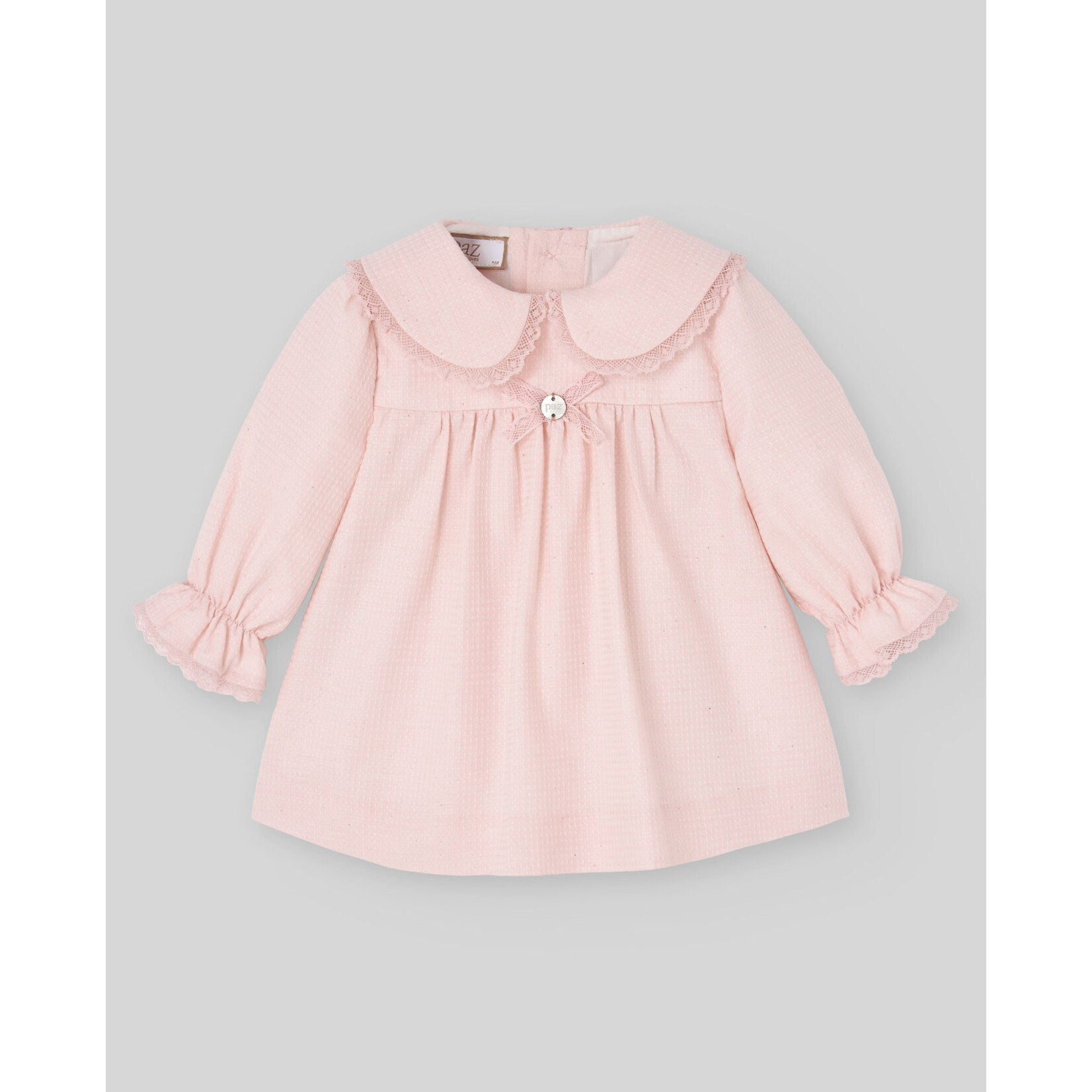 Paz Rodriguez WOVEN NEWBORN DRESS "VAL" 004-154125 Powder Pink