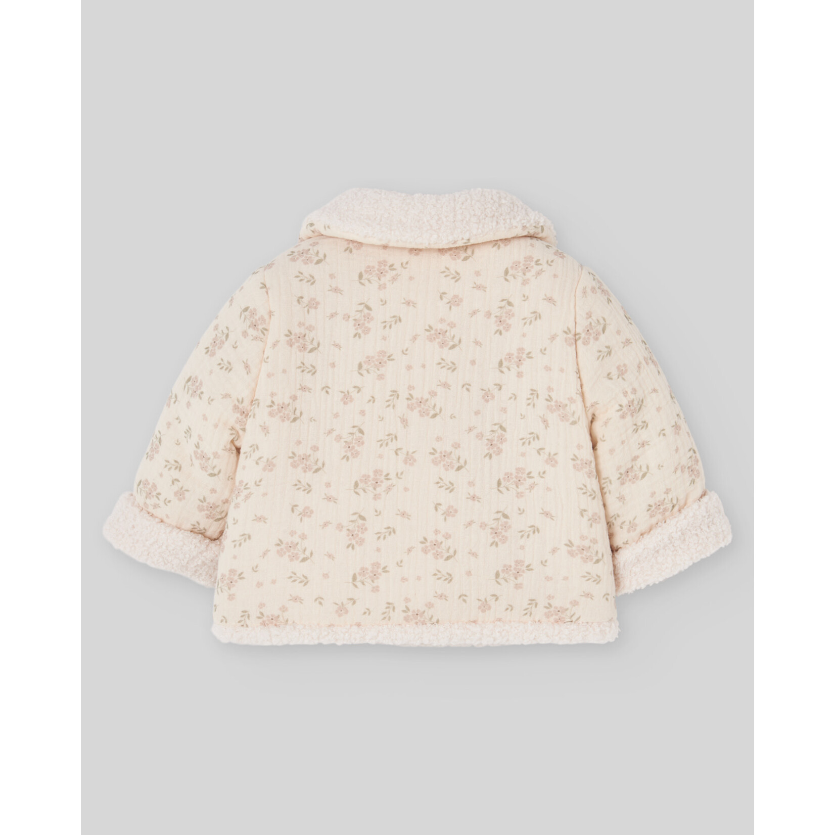 Paz Rodriguez WOVEN NEWBORN PARKA "MONECA" 012-153882 Mist Pink