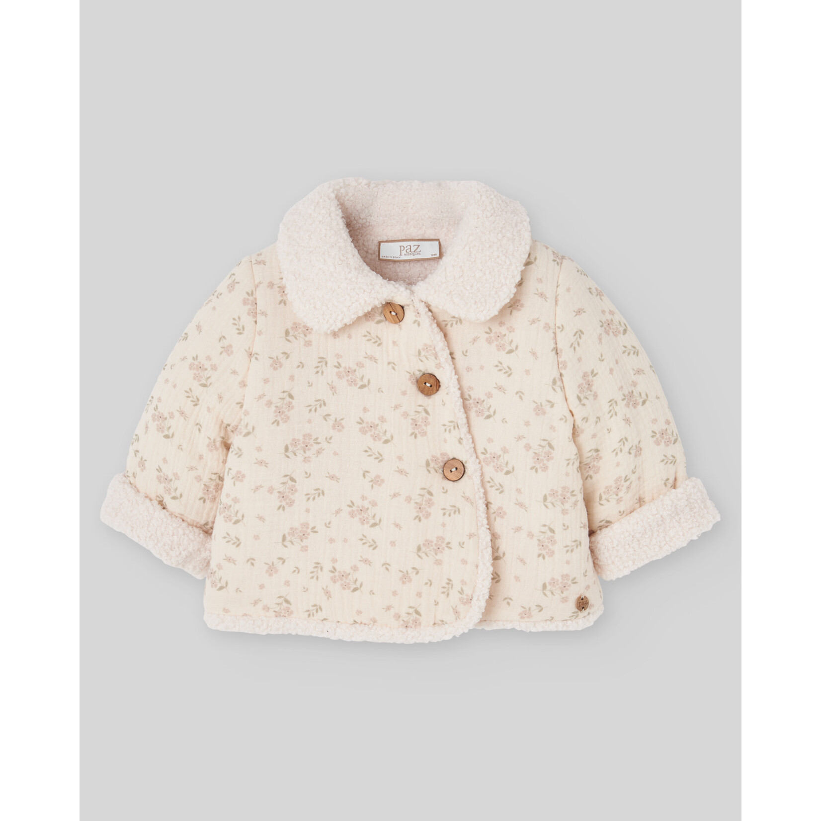Paz Rodriguez WOVEN NEWBORN PARKA "MONECA" 012-153882 Mist Pink