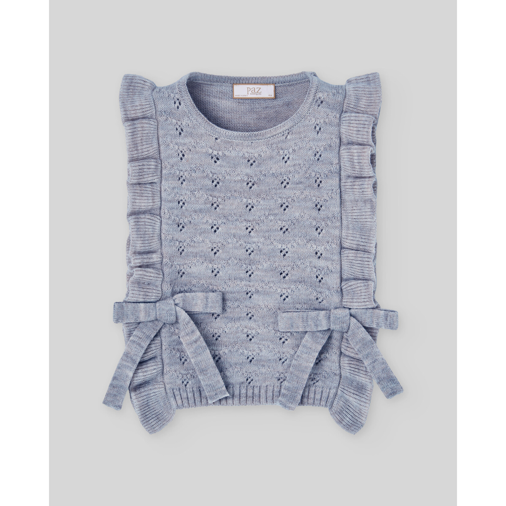Paz Rodriguez KNIT INFANT GIRL WAISTCOAT "LUMBRE" 030-133906 Sapphire Blue