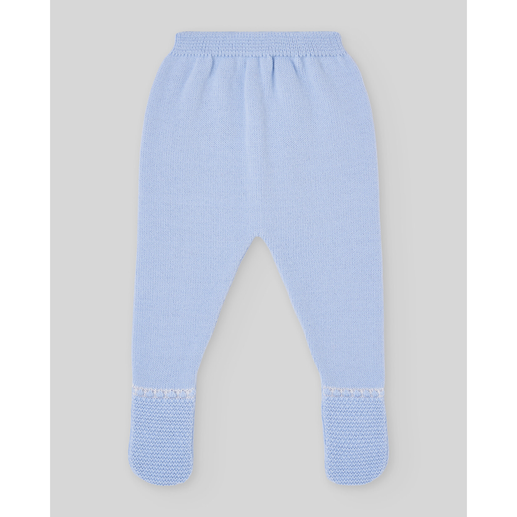 Paz Rodriguez KNIT NEWBORN LEGGINS "FOGAR" 016-113910 Light Blue/Cream