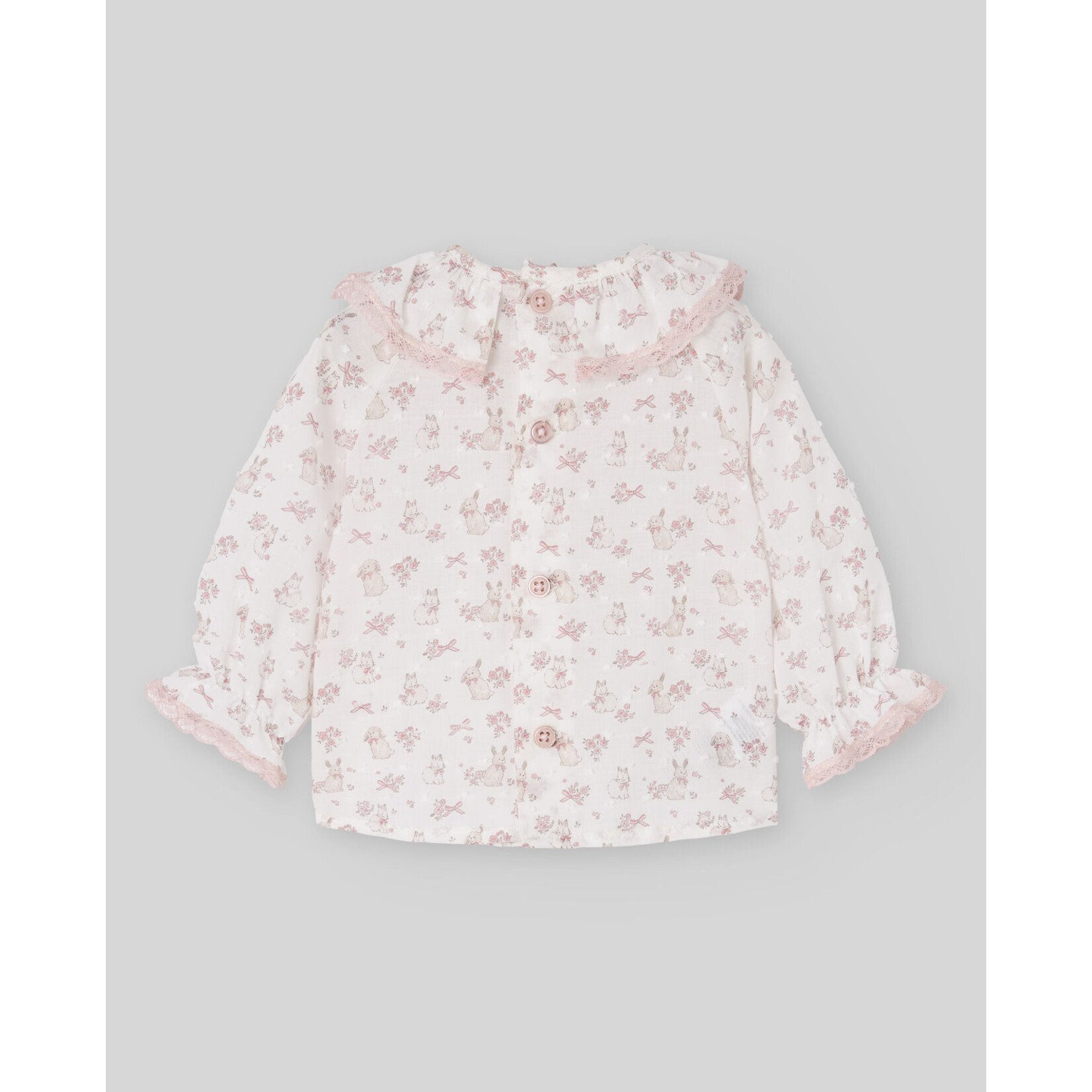 Paz Rodriguez WOVEN NEWBORN BLOUSE "VAL" 006-154119 Powder Pink