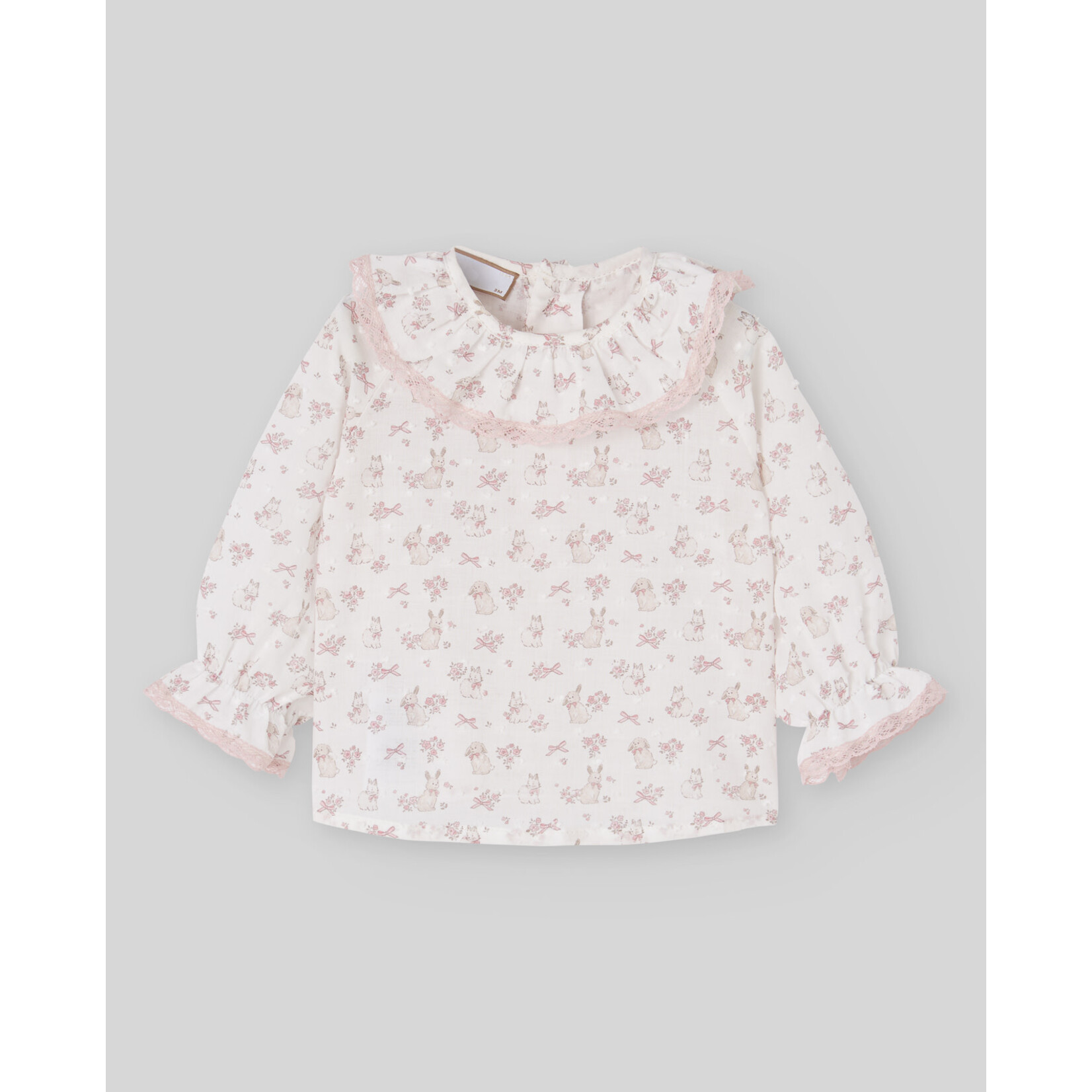 Paz Rodriguez WOVEN NEWBORN BLOUSE "VAL" 006-154119 Powder Pink