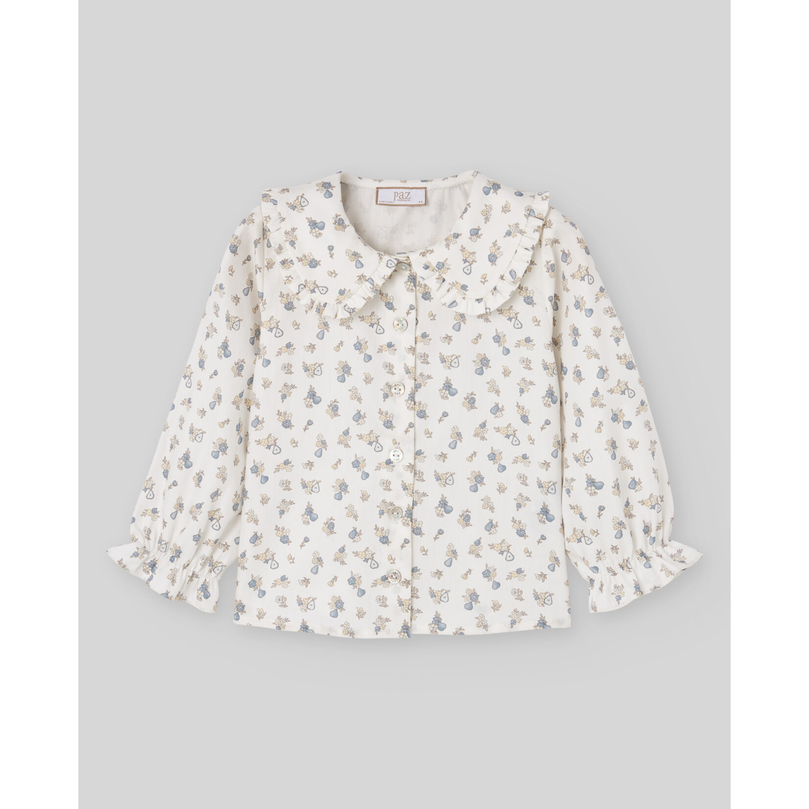 Paz Rodriguez WOVEN INFANT GIRL BLOUSE "PONTE" 006-154079 Sapphire Blue
